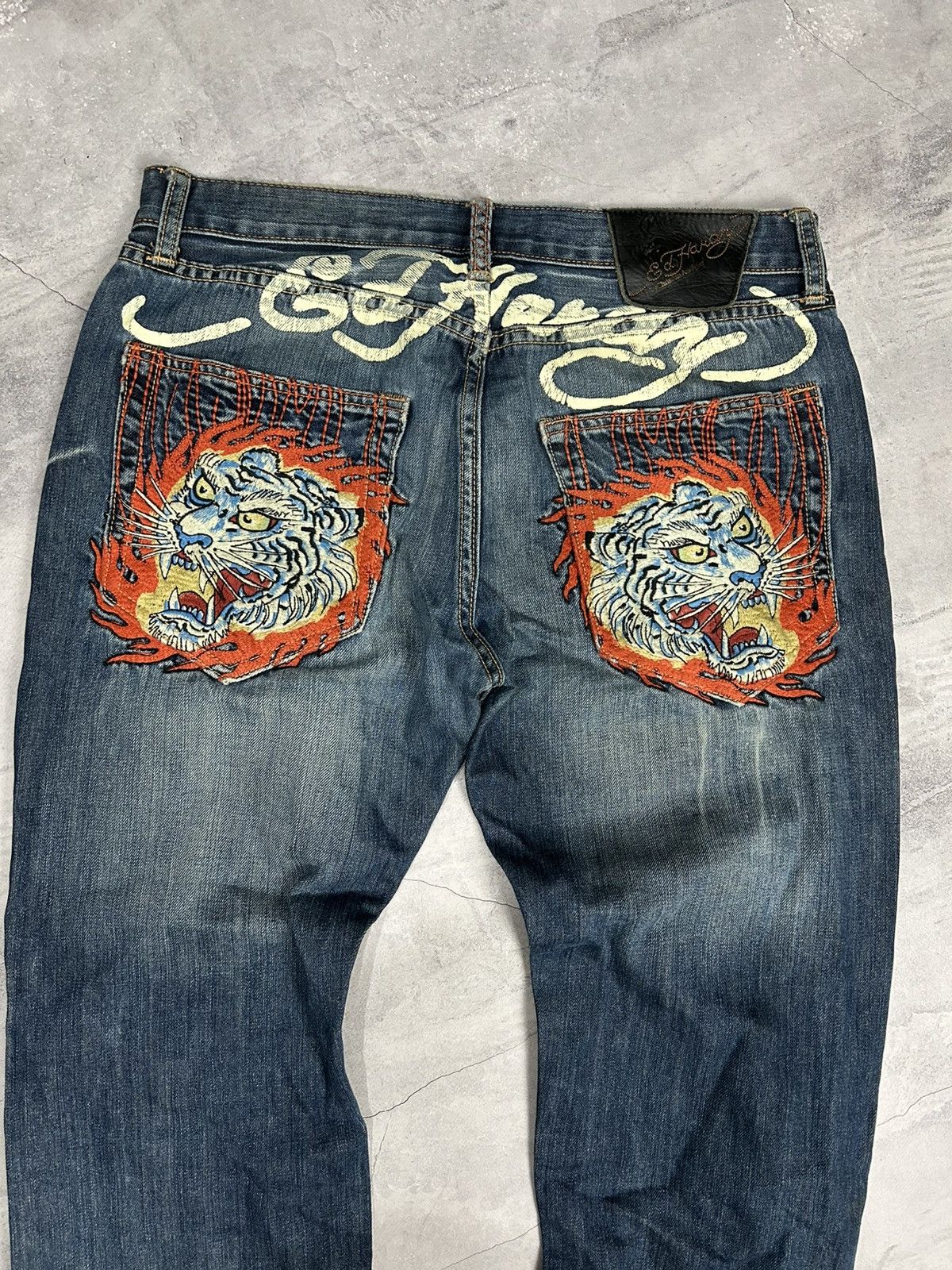 Ed Hardy Rare Ed Hardy Jeans Embroidered Tigers Size US 32 / EU 48 - 6 Thumbnail