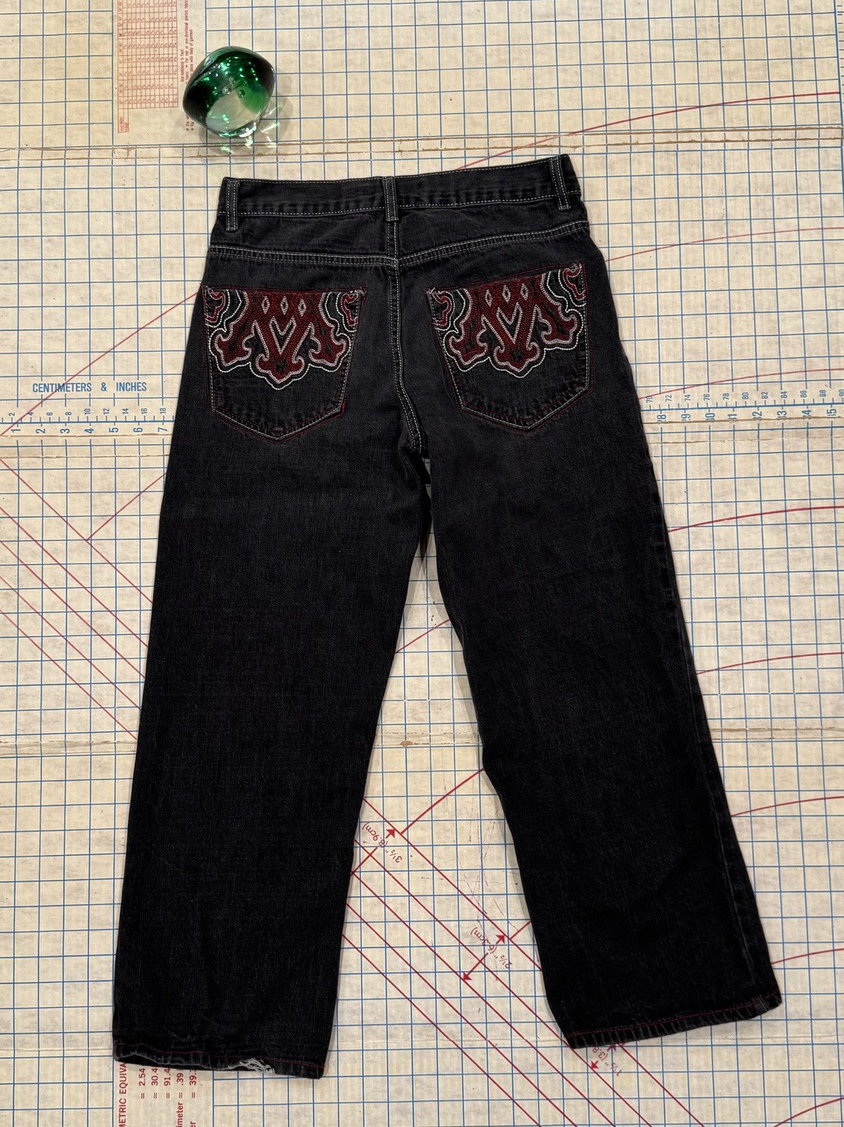Avirex Avirex Black Denim Embroidered Back Pockets Fits 30x26 Black Size US 30 / EU 46 - 1 Thumbnail