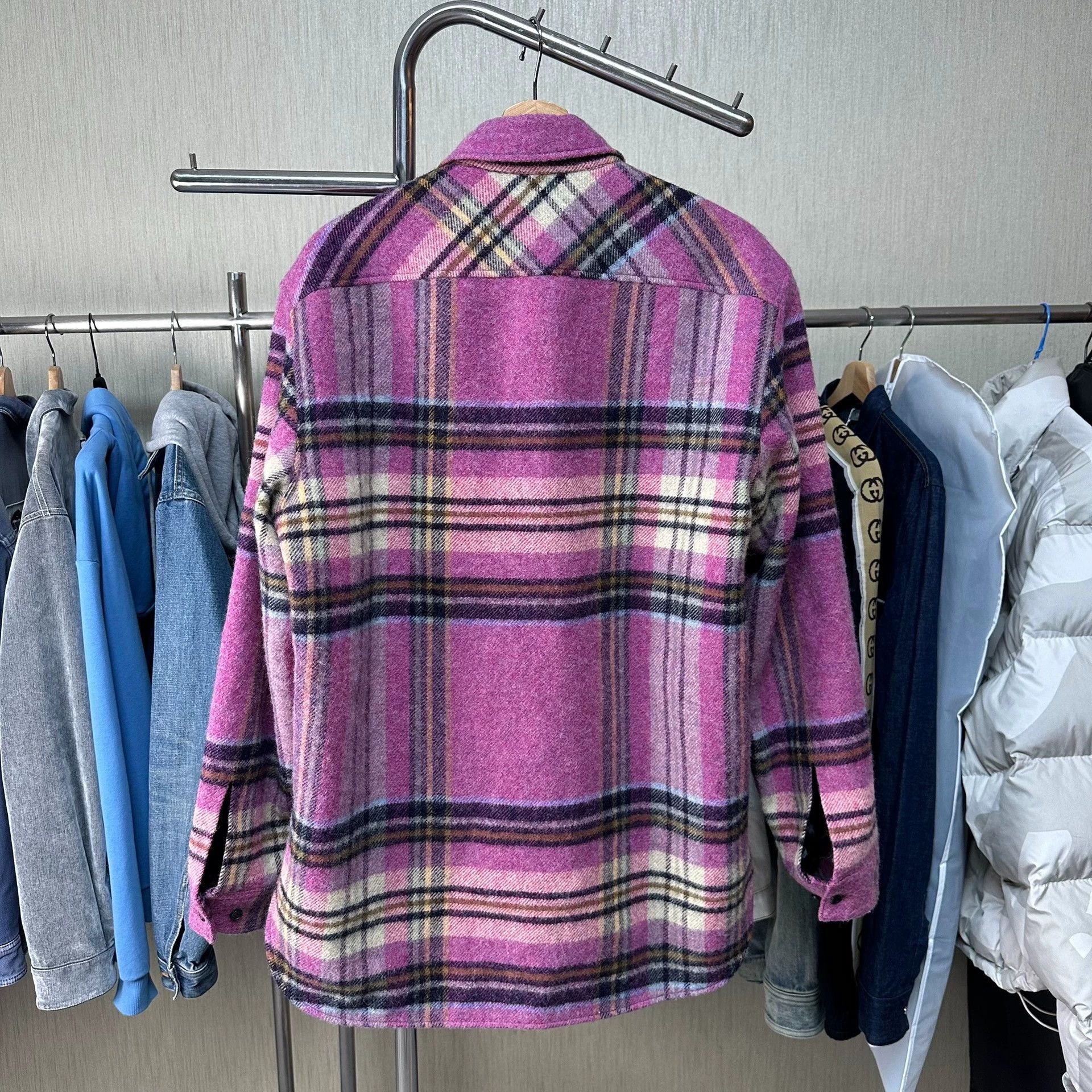 WE11DONE WE11DONE OVERSIZE CHECK LS SHIRT PINK S Size S / US 4 / IT 40 - 2 Thumbnail