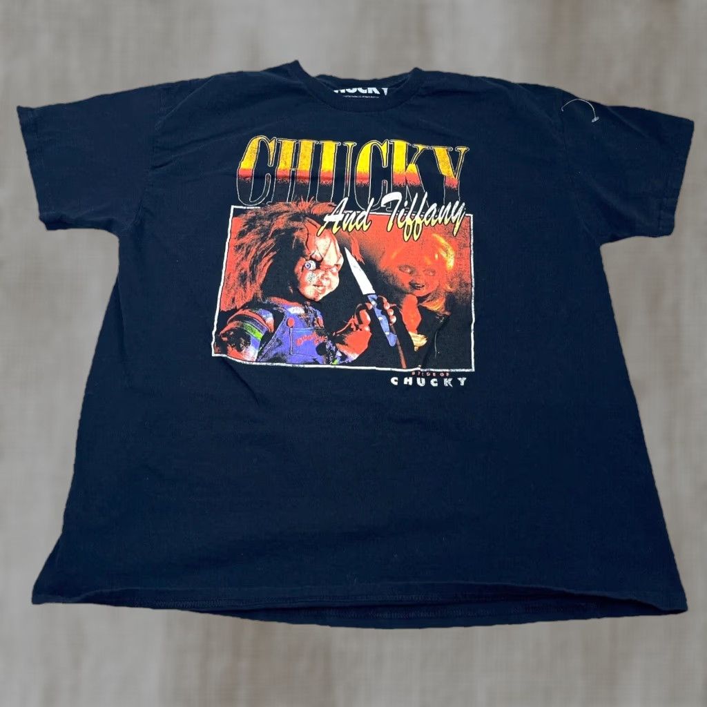 Ripple Junction Bride Of Chucky Shirt Men XL Black Tee Horror Retro Graphic Print Logo Ripple Junction T-Shirt Halloween Movie Punk Goth Size US XL / EU 56 / 4 - 1 Thumbnail