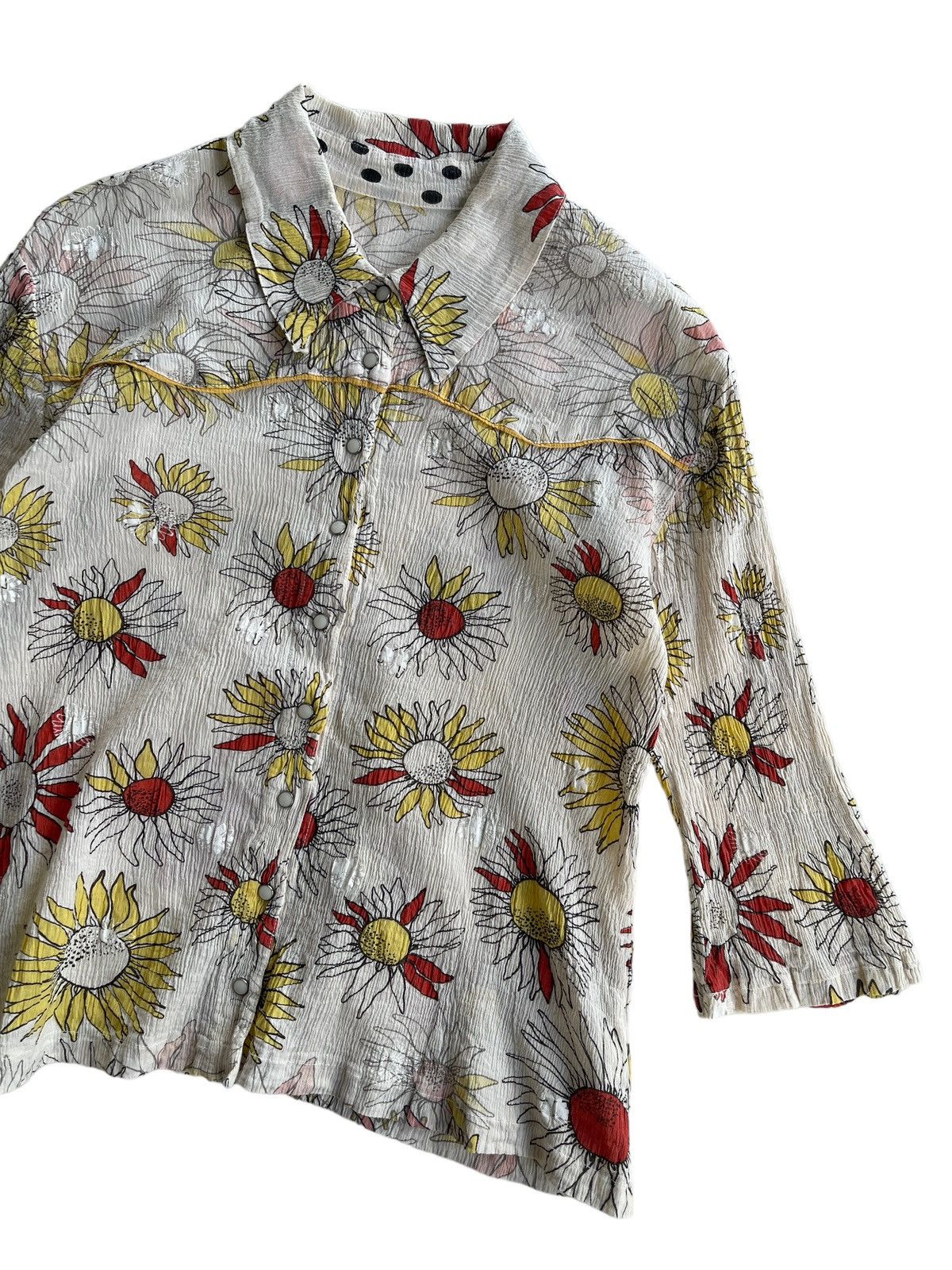 Issey Miyake Tsumori Chisato Pleats Please Flower Shirt Size S / US 4 / IT 40 - 5 Thumbnail