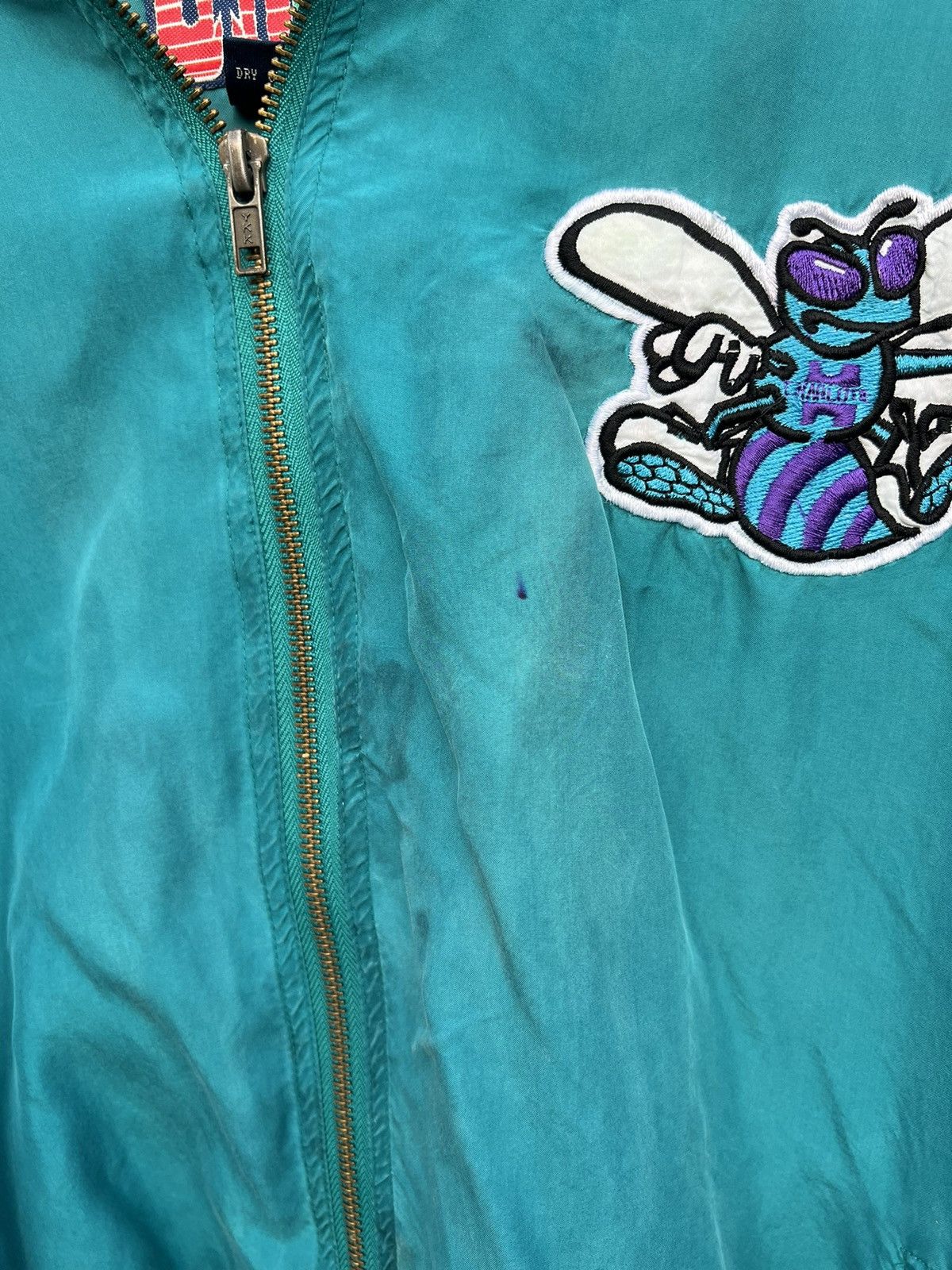 Starter × Vintage Vintage 90s Silk Charlotte Hornets Bomber Jacket Size US XL / EU 56 / 4 - 9 Thumbnail