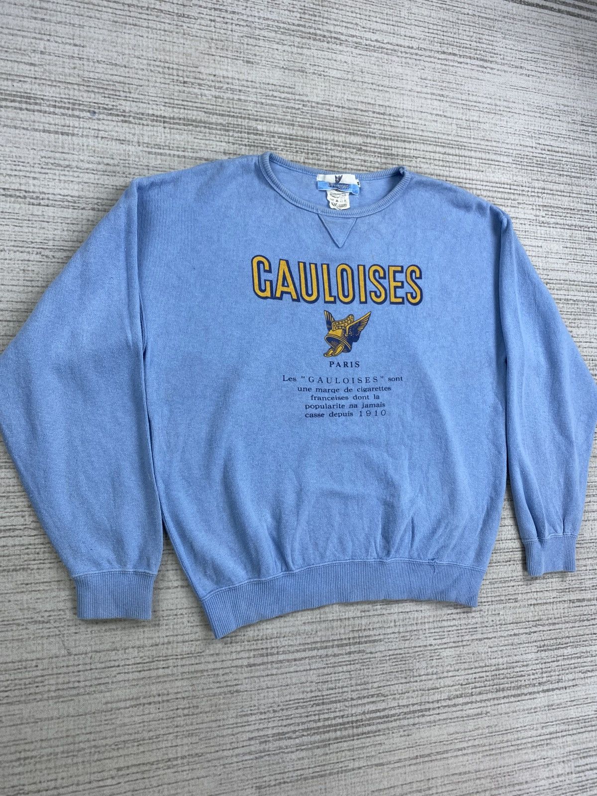 Vintage Vintage 80s Gauloises Paris Big Spellout Sweatshirt Size US M / EU 48-50 / 2 - 3 Thumbnail