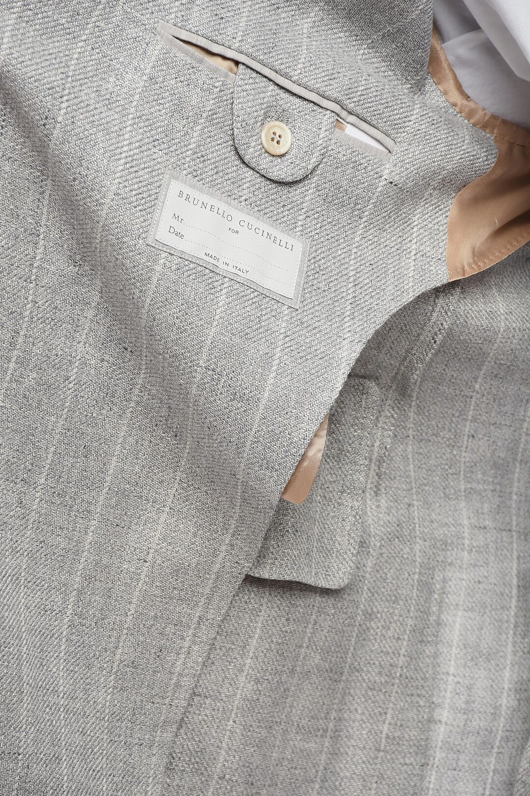 Brunello Cucinelli og1mm0725 Double-breasted Linen Blend Suit in Grey Size US XL / EU 56 / 4 - 6 Thumbnail