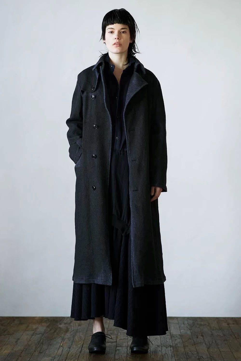 Yohji Yamamoto Yohji Yamamoto Y's 16AW Vintage Brush Inkblot Coat Size XS / US 0-2 / IT 36-38 - 3 Thumbnail