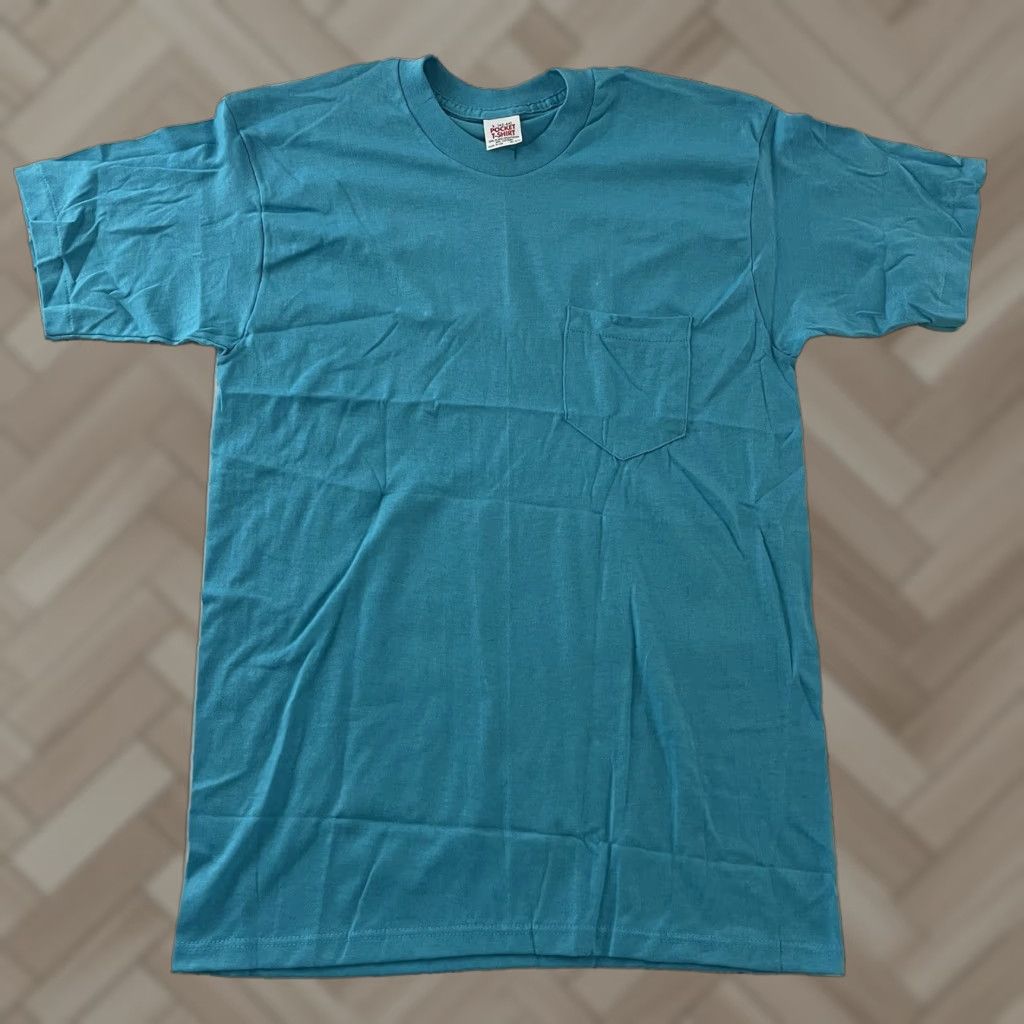 Vintage VINTAGE Pocket T-Shirt Short Sleeve Men Large Blue with Pockets Shirt Size US L / EU 52-54 / 3 - 1 Thumbnail