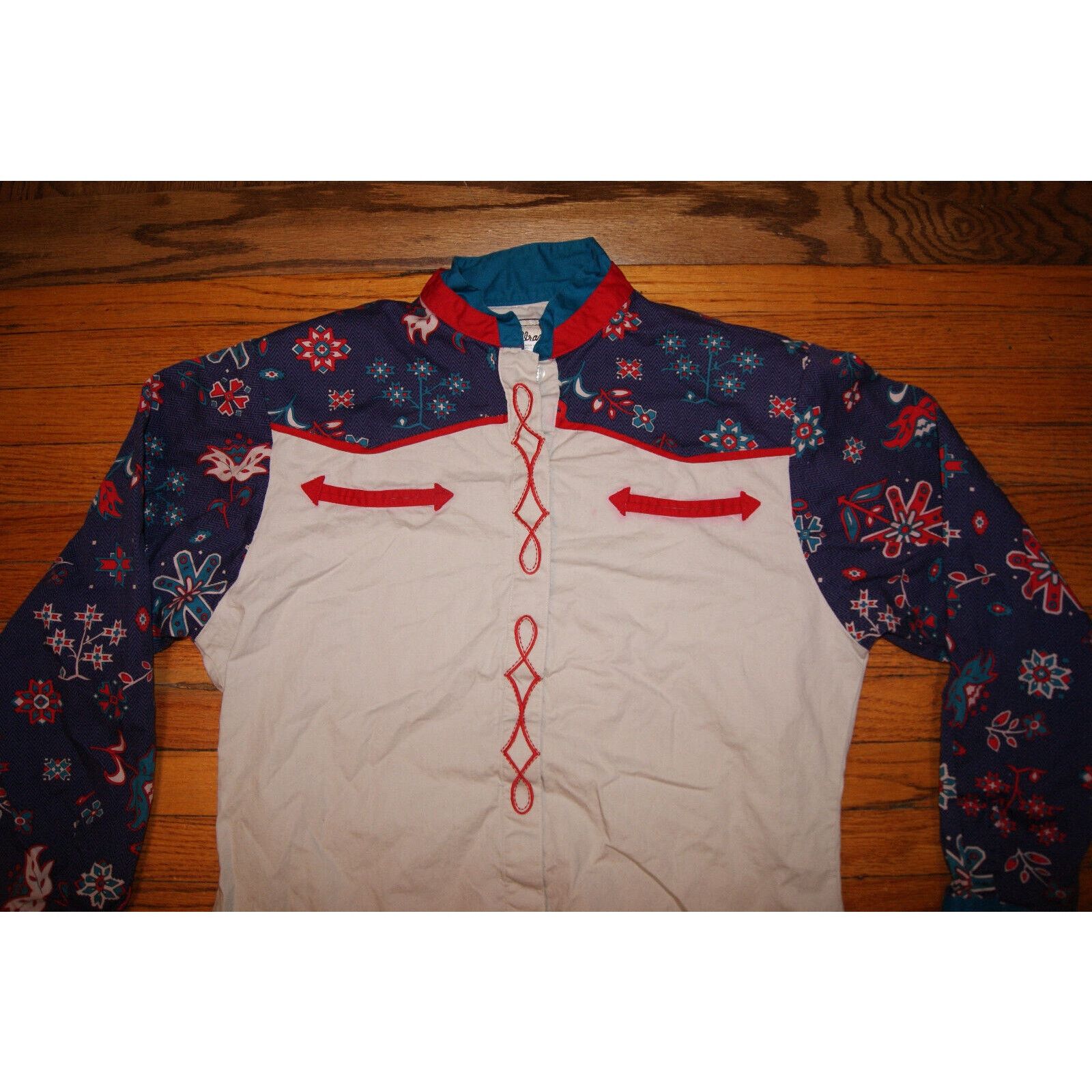 Wrangler VTG Wrangler Western Button Shirt Womens Large Rodeo Cowgirl Size L / US 10 / IT 46 - 2 Thumbnail