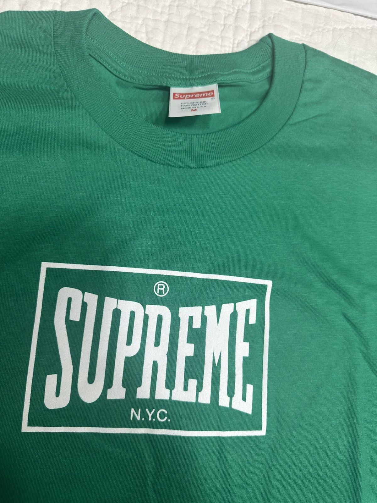 Supreme Supreme Warm Up Tee Brand New GREEN Medium Size US M / EU 48-50 / 2 - 2 Thumbnail