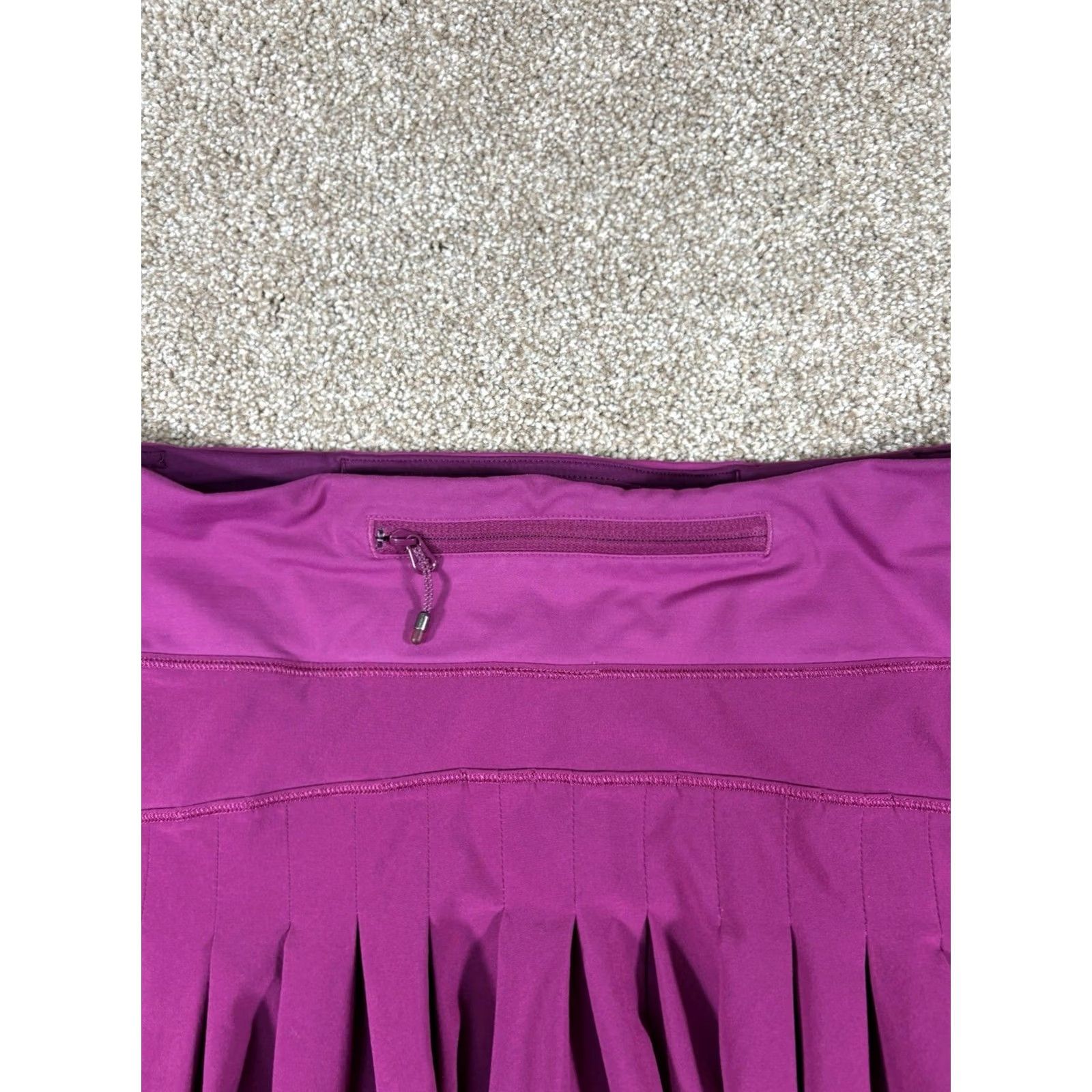 Lululemon Lululemon Speed Skirt Pleated Mini Skort Women's 10 Purple Ruffle Short Lined Skort Women 10 Purple Athleisure Size 32" / US 10 / IT 46 - 4 Thumbnail