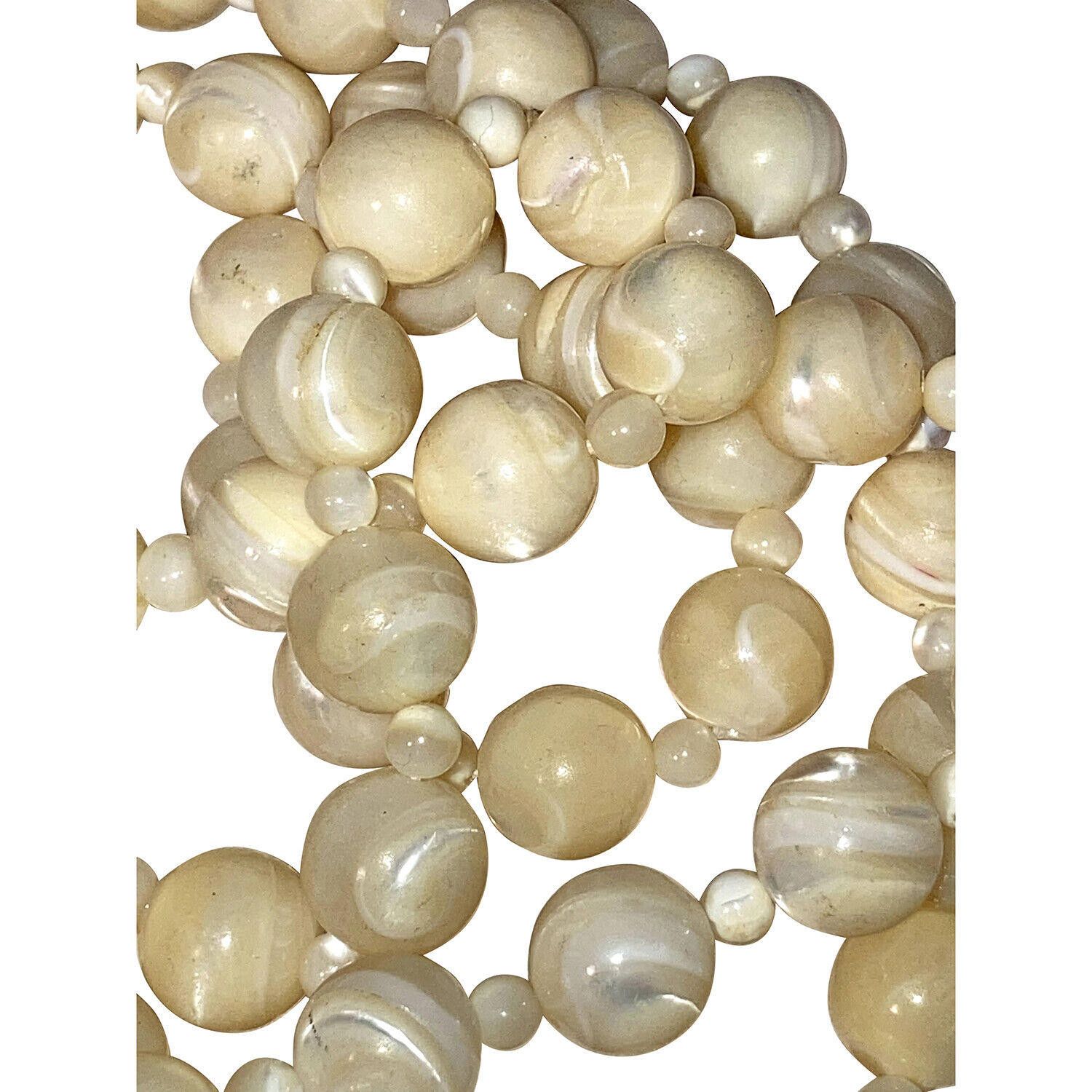 Designer Mother of Pearl Shell Hand Cut Bead Necklace Size ONE SIZE - 3 Thumbnail
