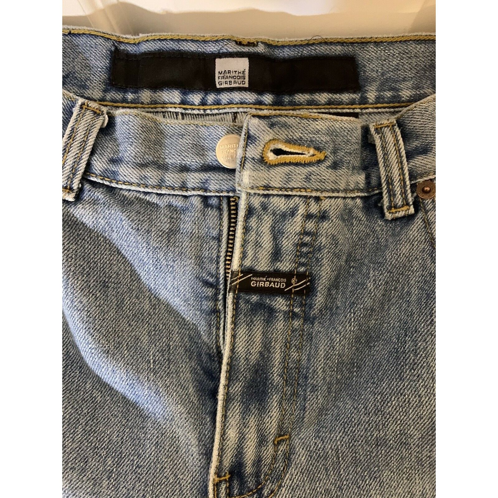 Vintage Marithe Francois Girbaud Stripe Denim Jeans Size W28