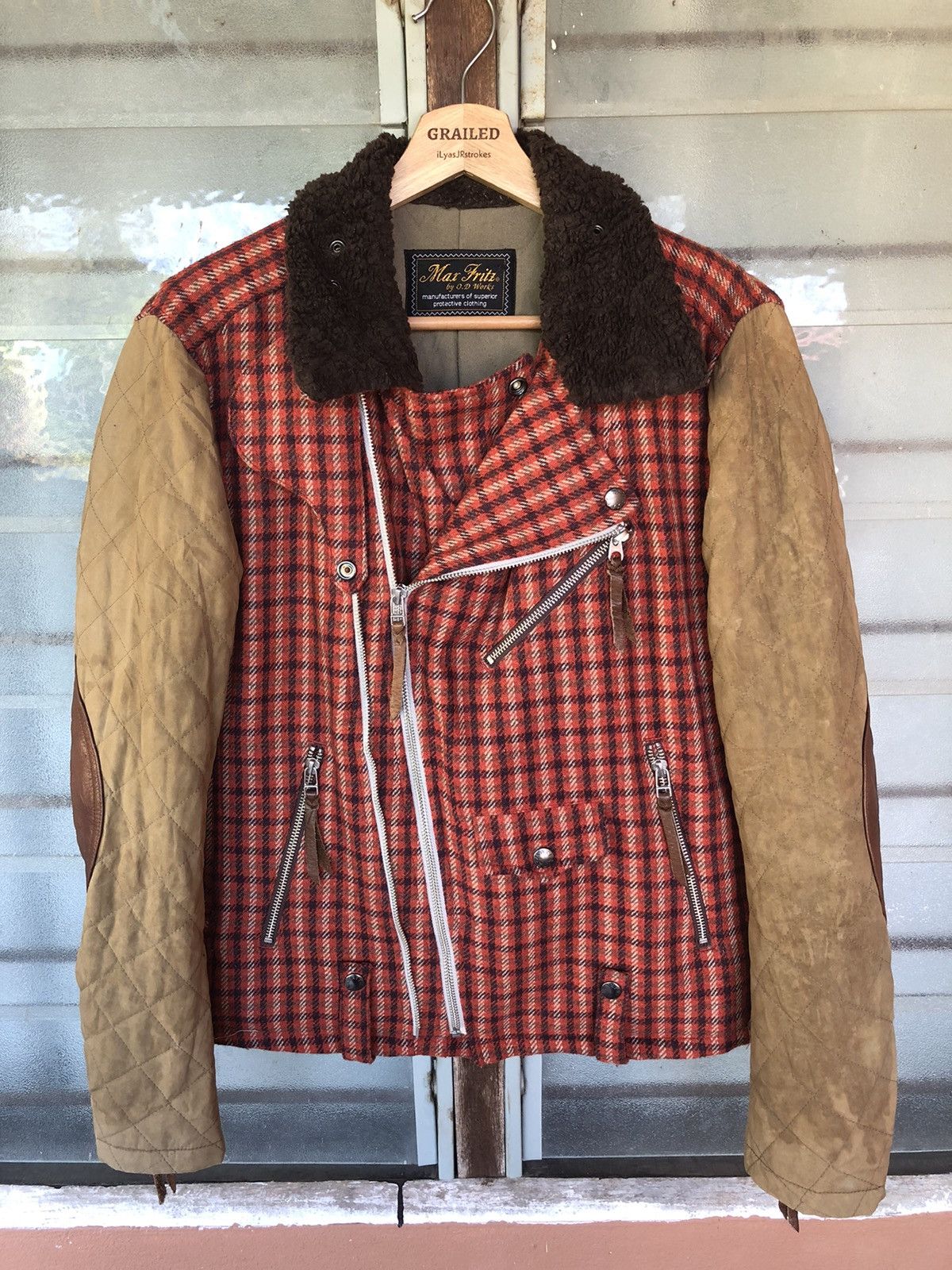 Japanese Brand Vintage Max Fritz Wool + Leather Double Collar Jacket Size US M / EU 48-50 / 2 - 2 Thumbnail