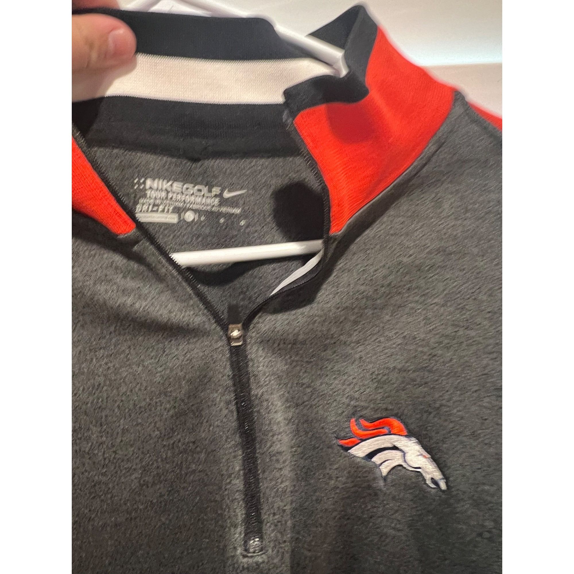 Nike Nike Golf Denver Broncos 1/4 Zip Pullover - Size L Size US L / EU 52-54 / 3 - 2 Thumbnail