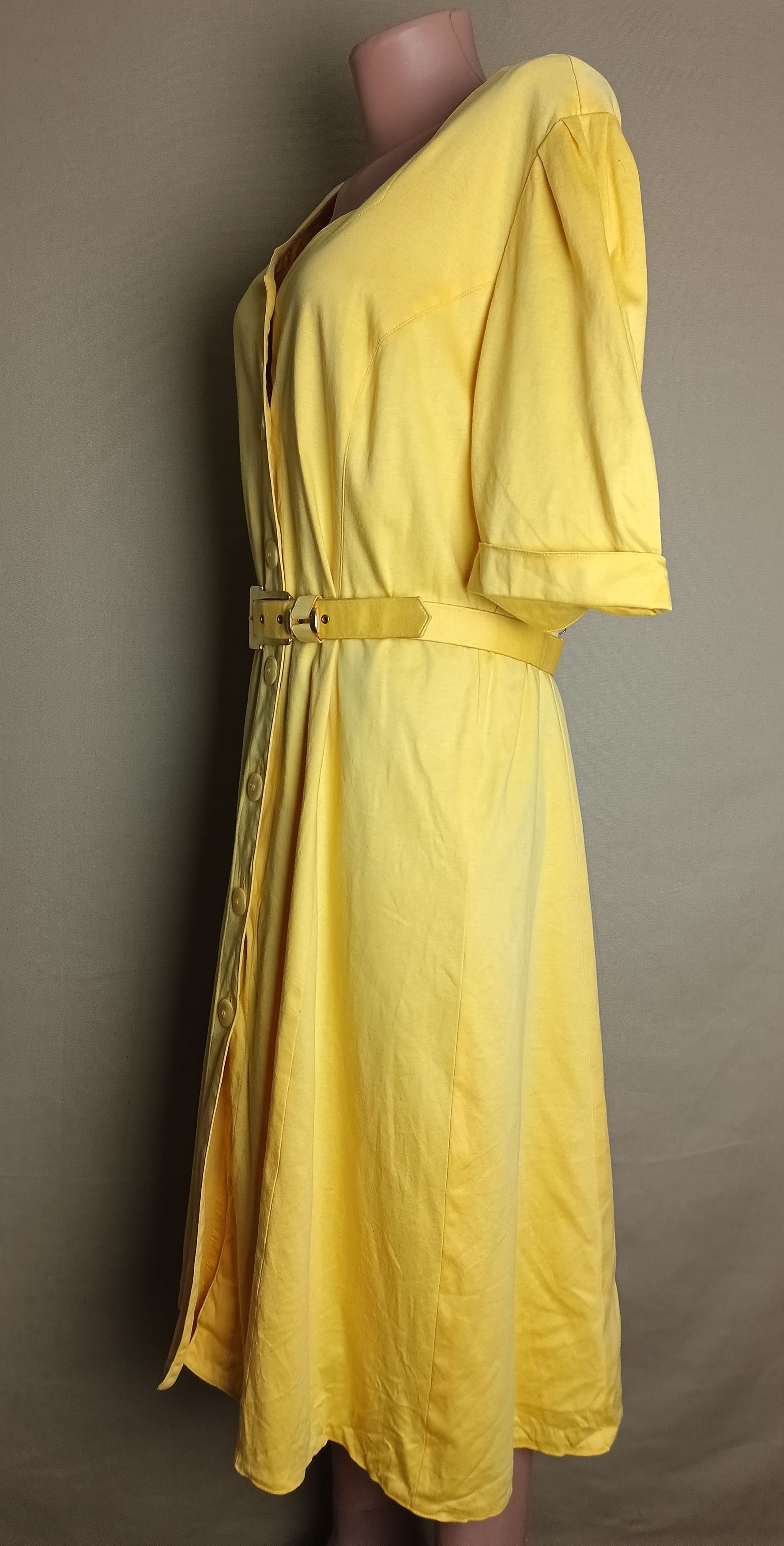 Givenchy × Vintage GIVENCHY En Plus 80’s Yellow Overall Dress Size EU 46/18W Size XL / US 12-14 / IT 48-50 - 4 Thumbnail