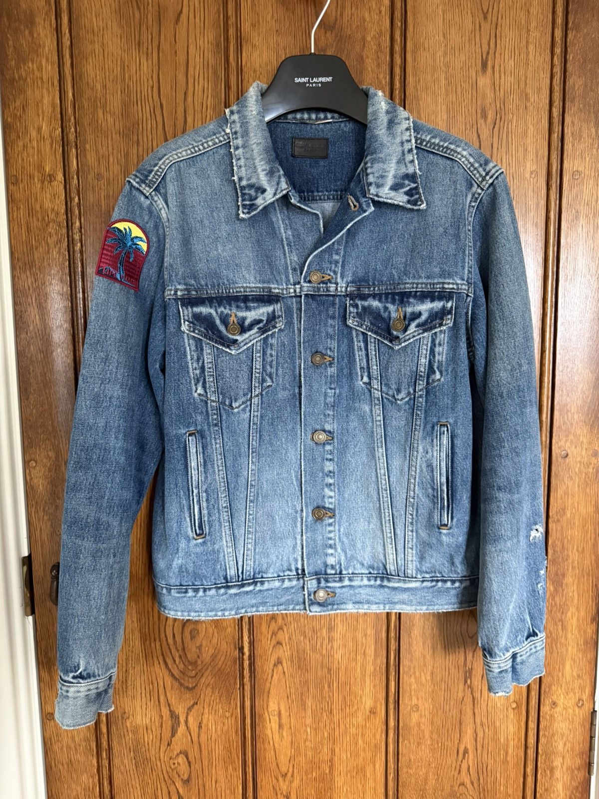 Saint Laurent Paris SS16 Saint Laurent Hedi Slimane palm tree denim jacket XL Size US XL / EU 56 / 4 - 2 Thumbnail