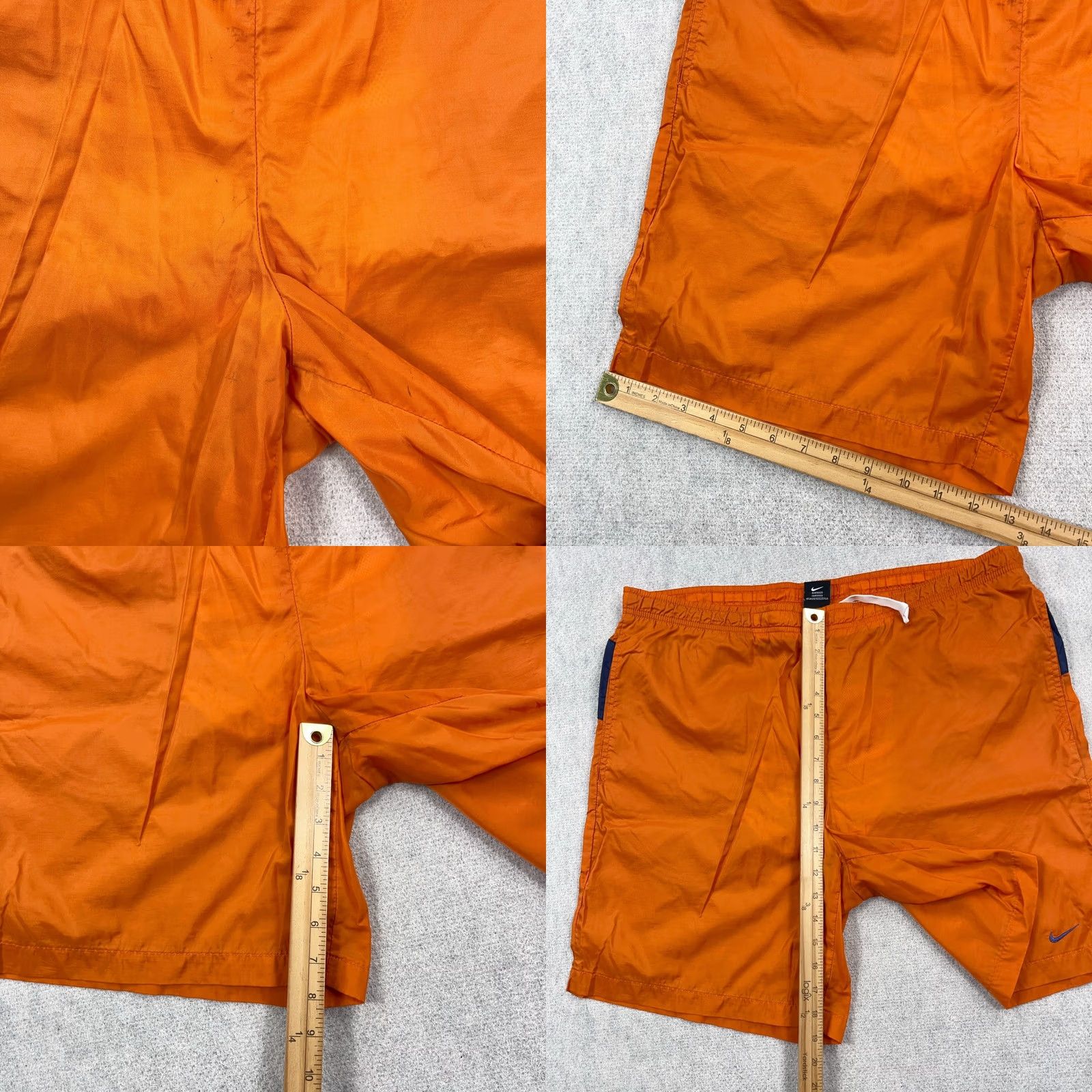 Nike VINTAGE Nike Swim Trunks Men Large Orange Blue Board Shorts Spellout Adult Size US 33 - 8 Thumbnail