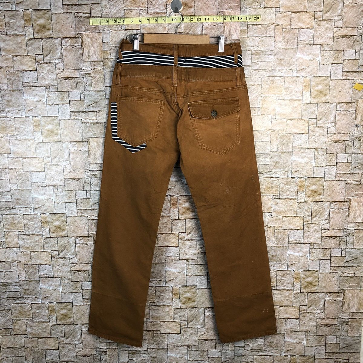 Japanese Brand Japan double waist Brown vintage cargo Pants #A434 Size US 28 / EU 44 - 14 Thumbnail