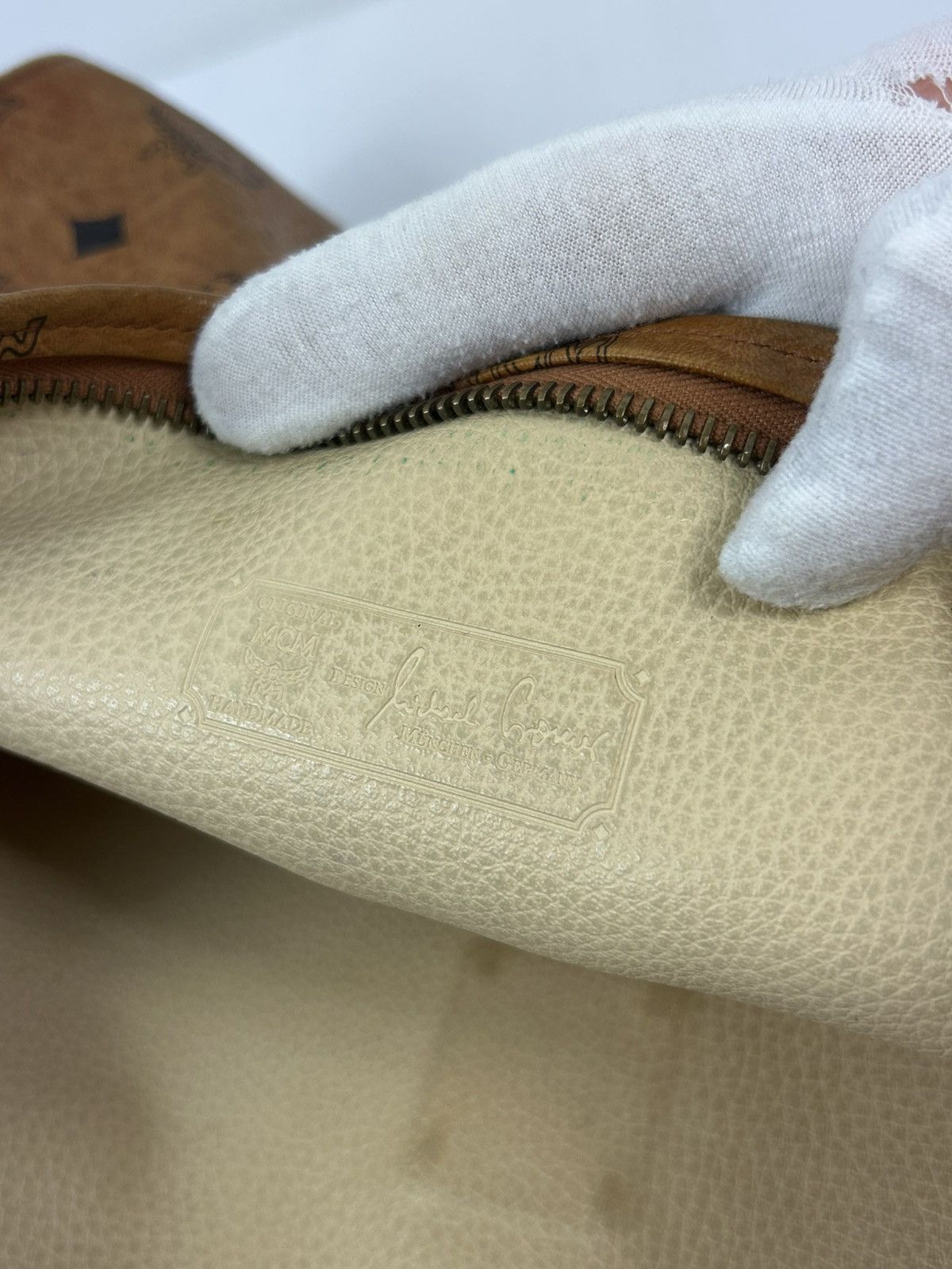 MCM MCM Cognac Leather Clutch Bag Size ONE SIZE - 5 Thumbnail