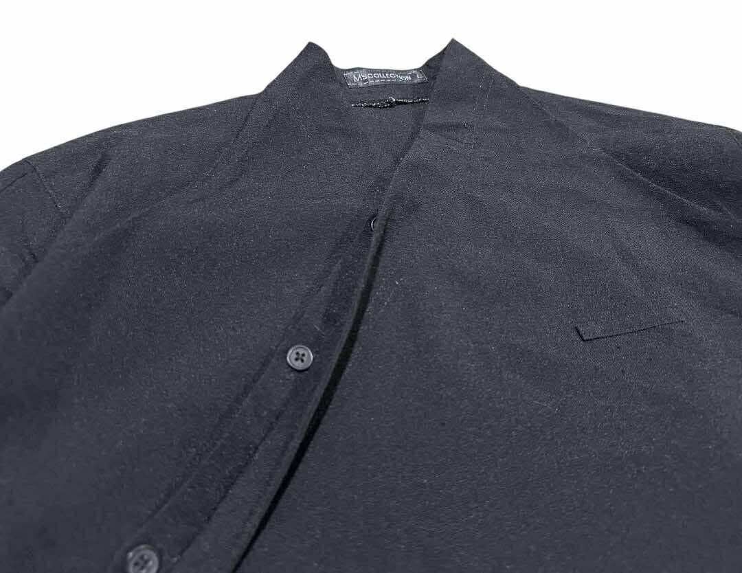 Japanese Brand 🔥Vintage M’s Collection Kimono Shirt Diagonal Hidden Buttons Size US L / EU 52-54 / 3 - 4 Thumbnail