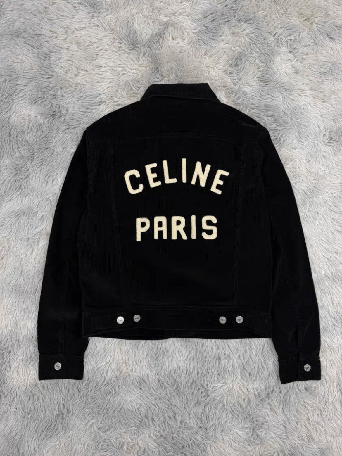 Celine Celine Celine Corduroy Logo Jacket-2506 Size US XS / EU 42 / 0 - 1 Thumbnail