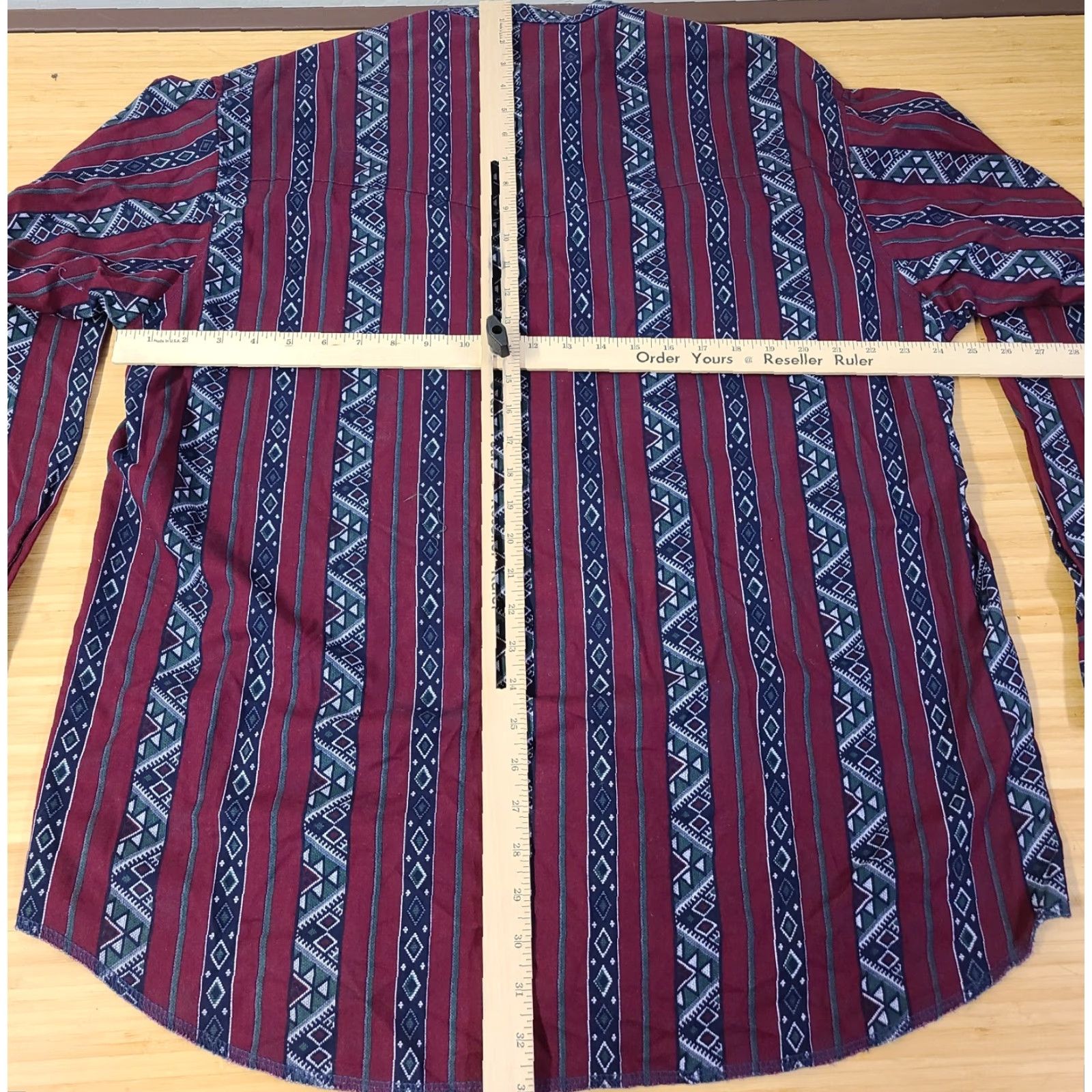 Wrangler Wrangler Shirt Mens XL Multicolor Geometric Long Sleeve Button-Up Button-Down Collar Tailoring Long Tails Size US XL / EU 56 / 4 - 6 Thumbnail