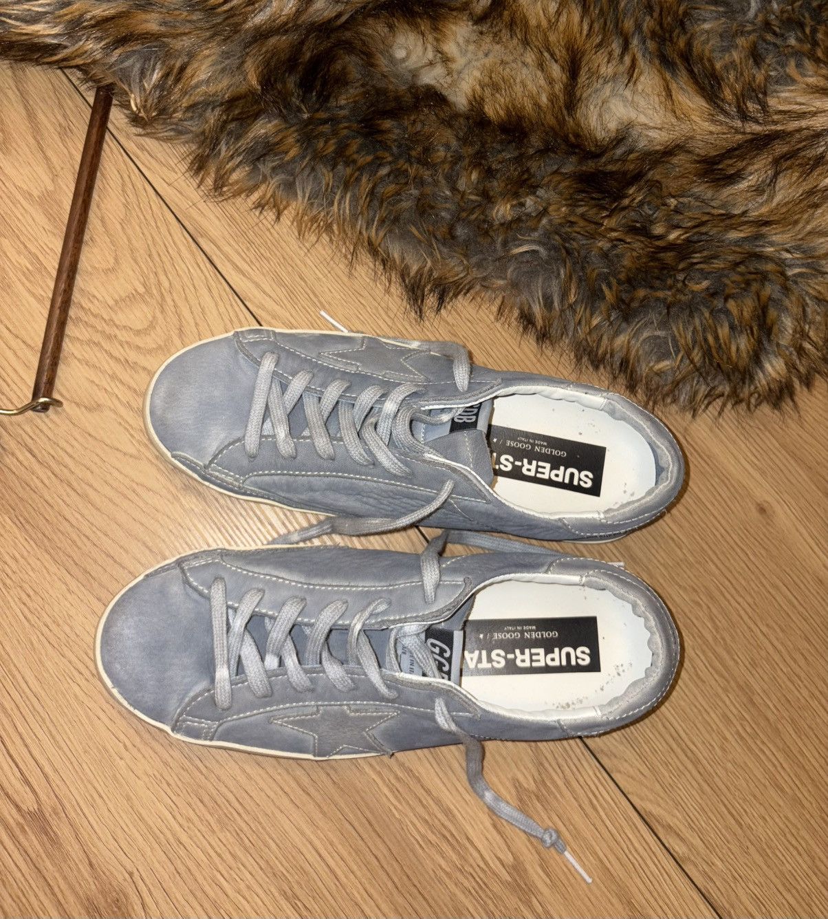 Golden Goose Golden Goose Superstar Sneakers Light Blue Suede Star Lows Size US 9 / IT 39 - 2 Thumbnail