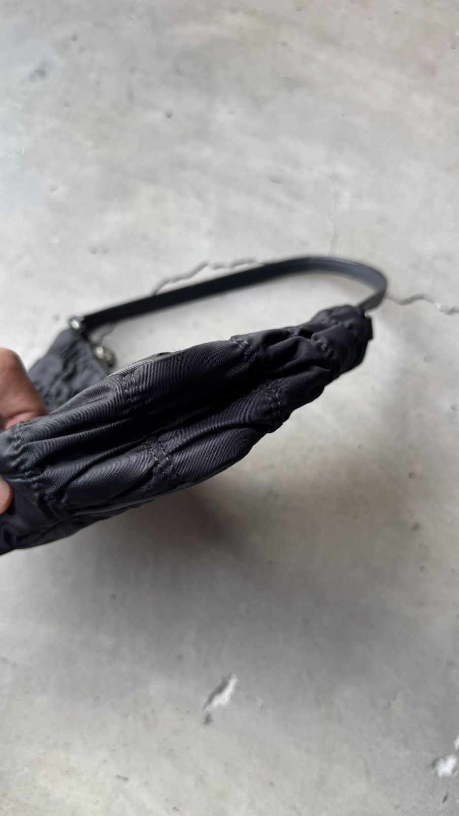 Balenciaga PRADA Tessuto Nylon Gaufre Shoulder Bag Black Size ONE SIZE - 7 Thumbnail