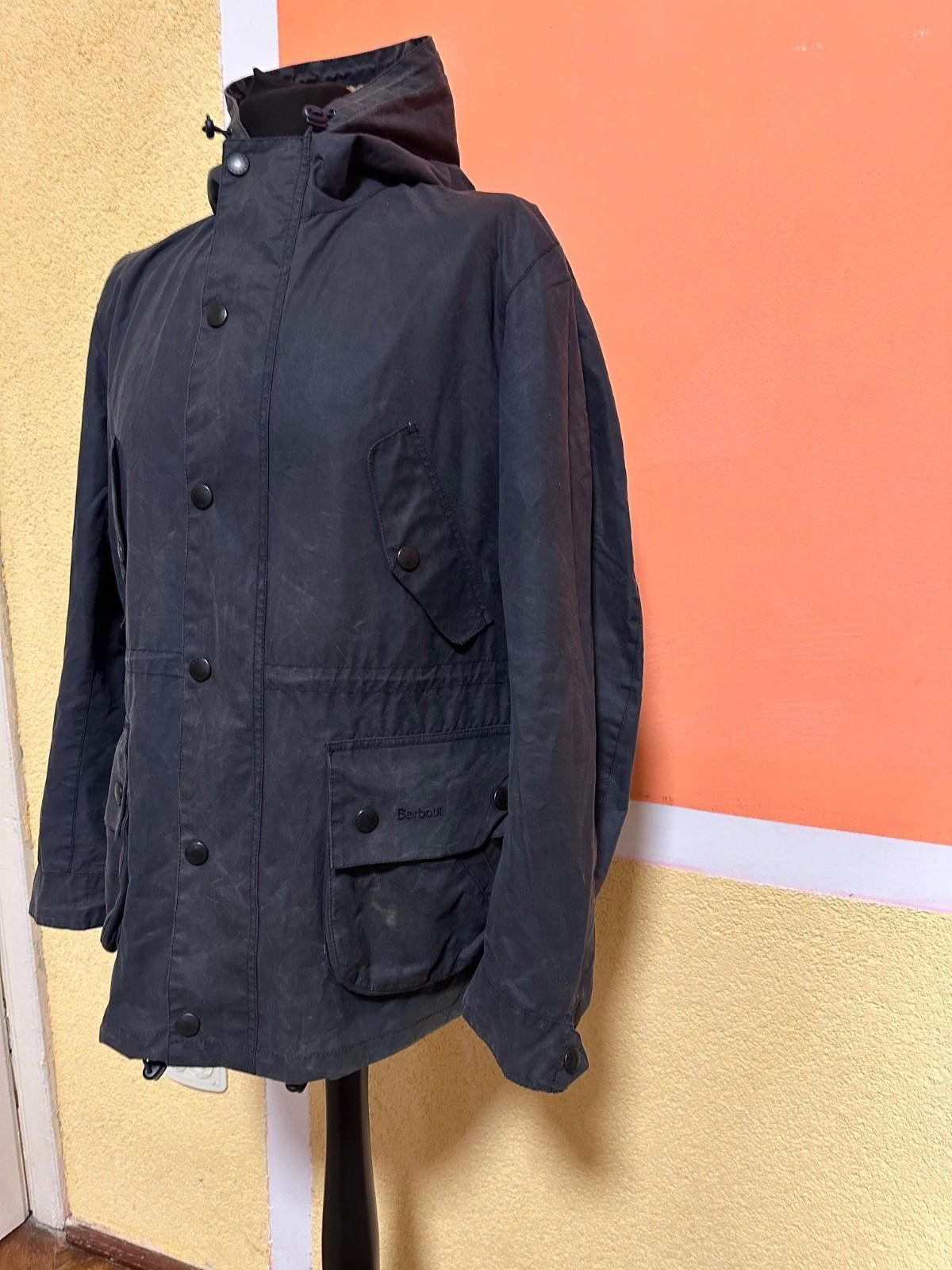 Barbour Men's Barbour Derwent Wax Cotton Navy Hooded Parka Jacket L Size US L / EU 52-54 / 3 - 4 Thumbnail