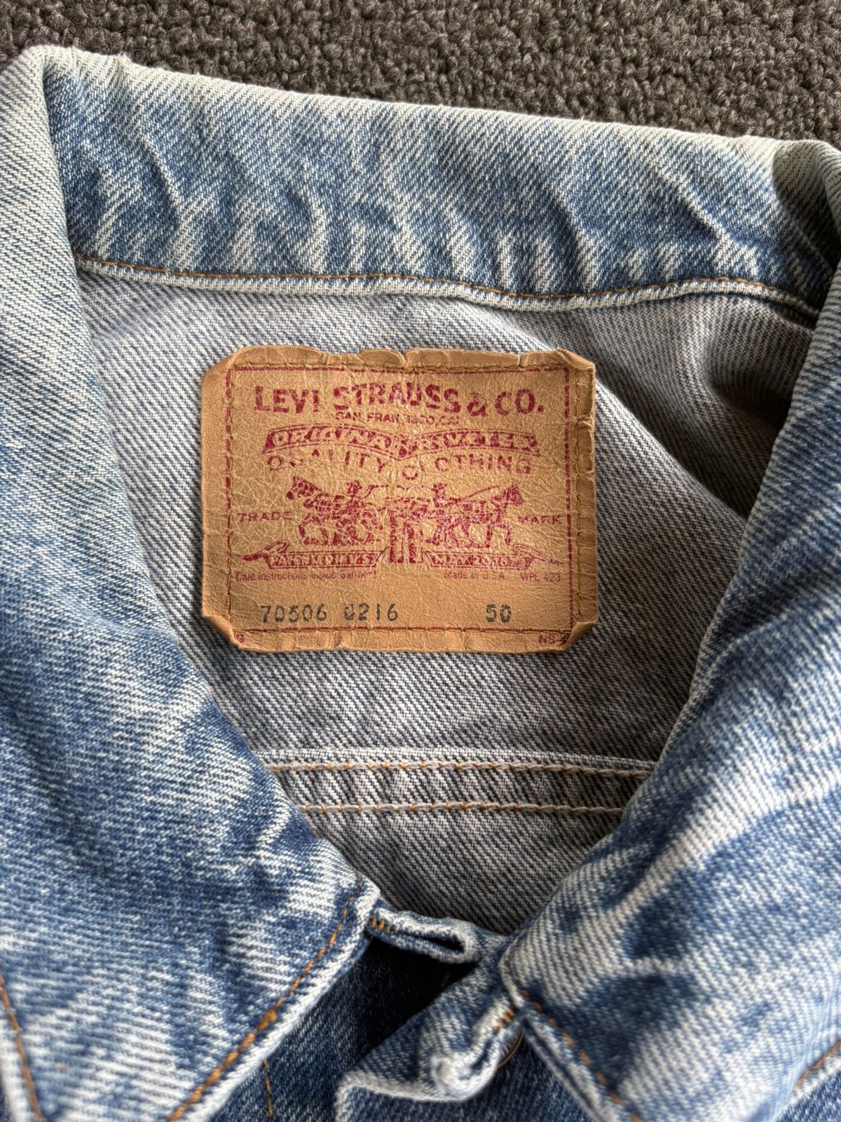 Levi's Vintage Levi’s 70506 0216 Denim Jacket Size 50 Made in USA Size US L / EU 52-54 / 3 - 3 Thumbnail