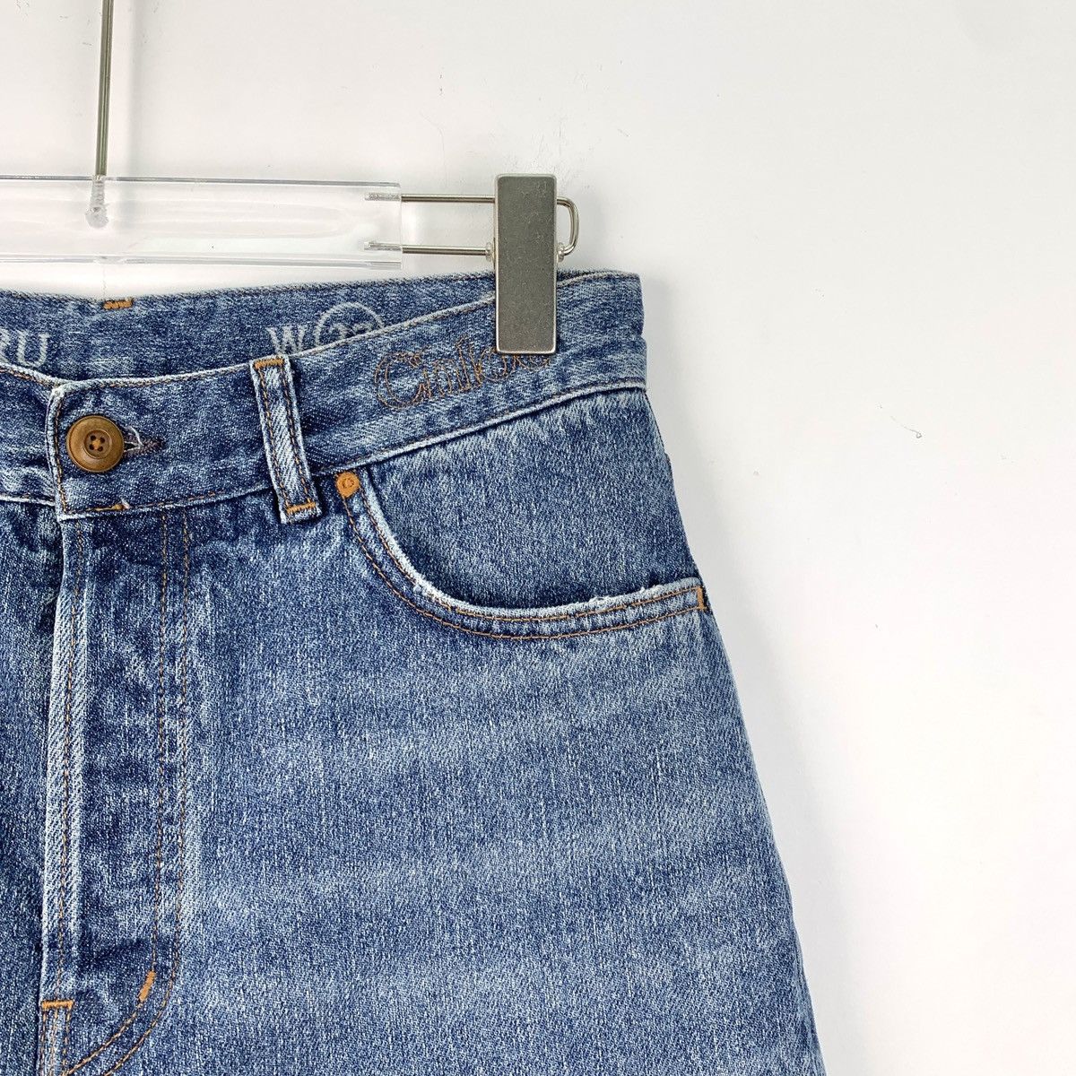 Chloe Chloe Blue Cotton Denim Casual Pants K26WX Size 29" - 3 Thumbnail