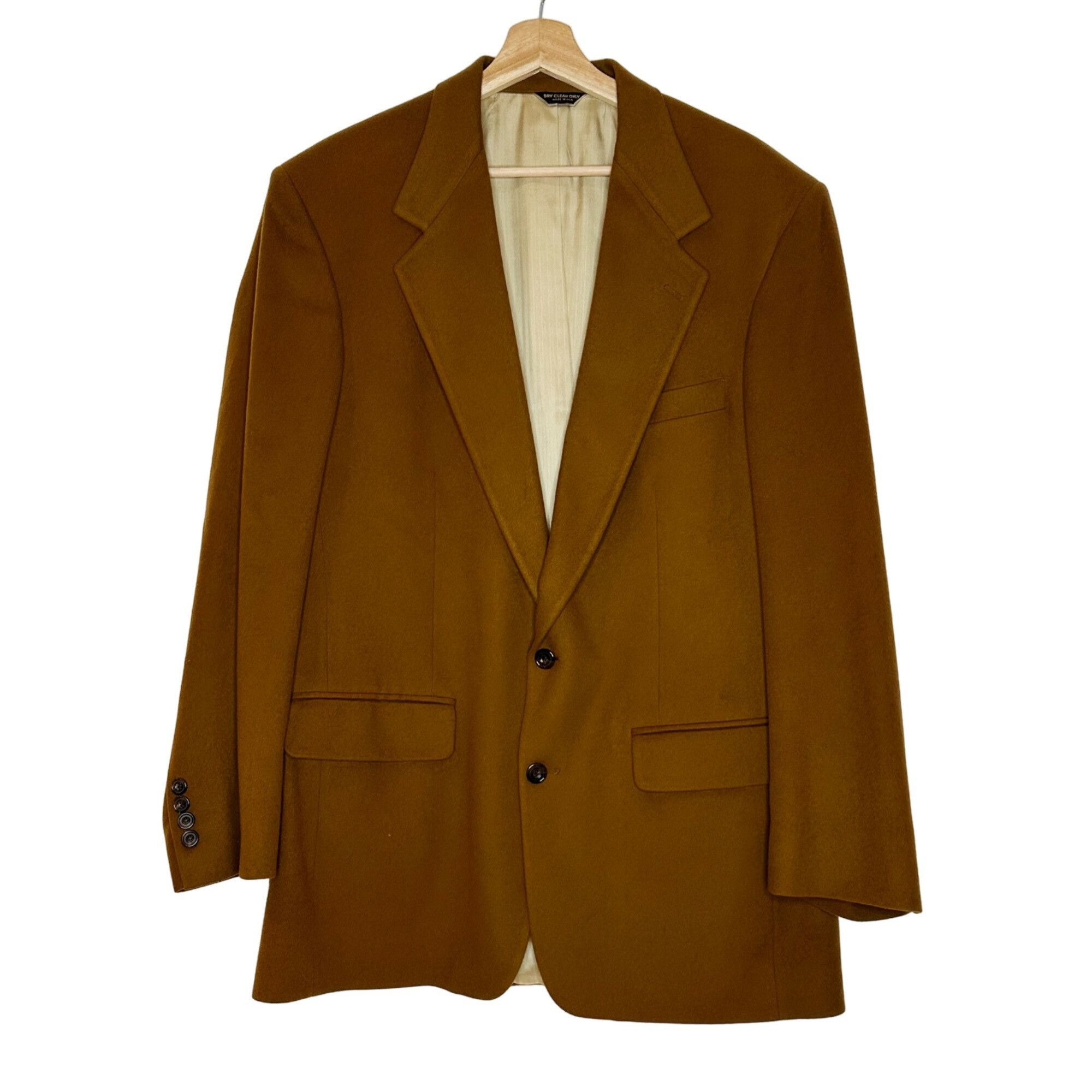 Image of Vintage Peterborough Row 100% Cashmere Blazer Jacket Camel Color Tan, Men's (Size XL)