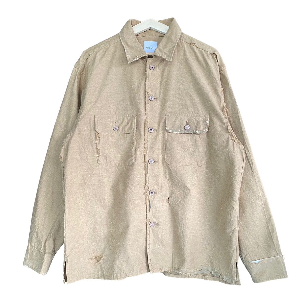 Mackintosh Mackintosh Philosophy Distressed Design Button Shirt Size US M / EU 48-50 / 2 - 5 Thumbnail