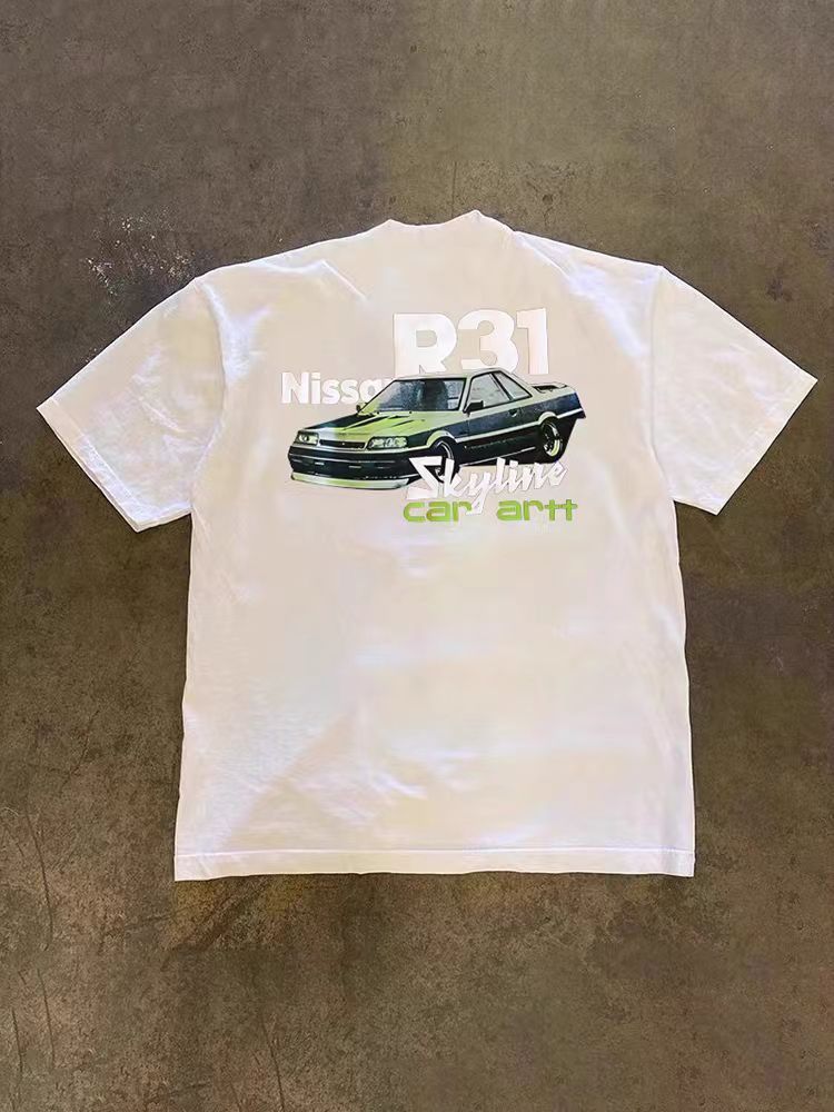 Japanese Brand × Vintage Street loose washed retro car print t-shirt Size US M / EU 48-50 / 2 - 1 Thumbnail