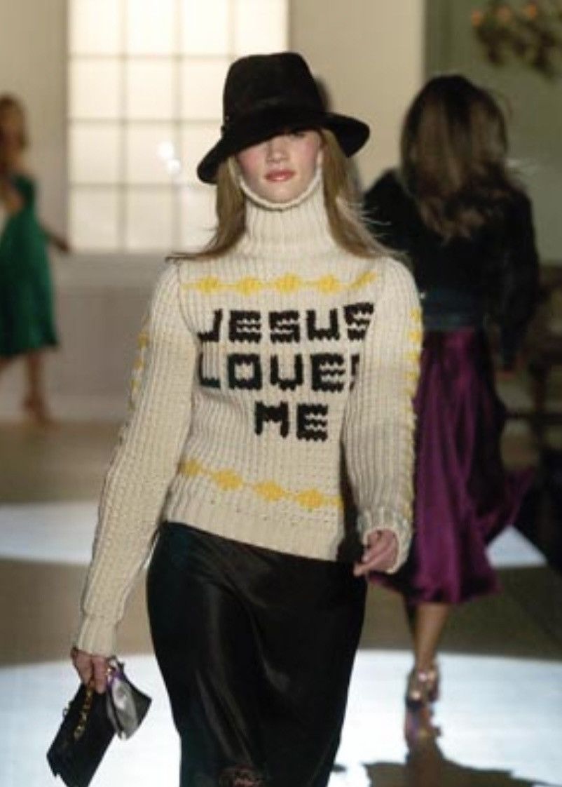 Dsquared2 Dsquared2 AW05 Jesus Loves Me Knit Wool Turtleneck sweater Size L / US 10 / IT 46 - 2 Thumbnail