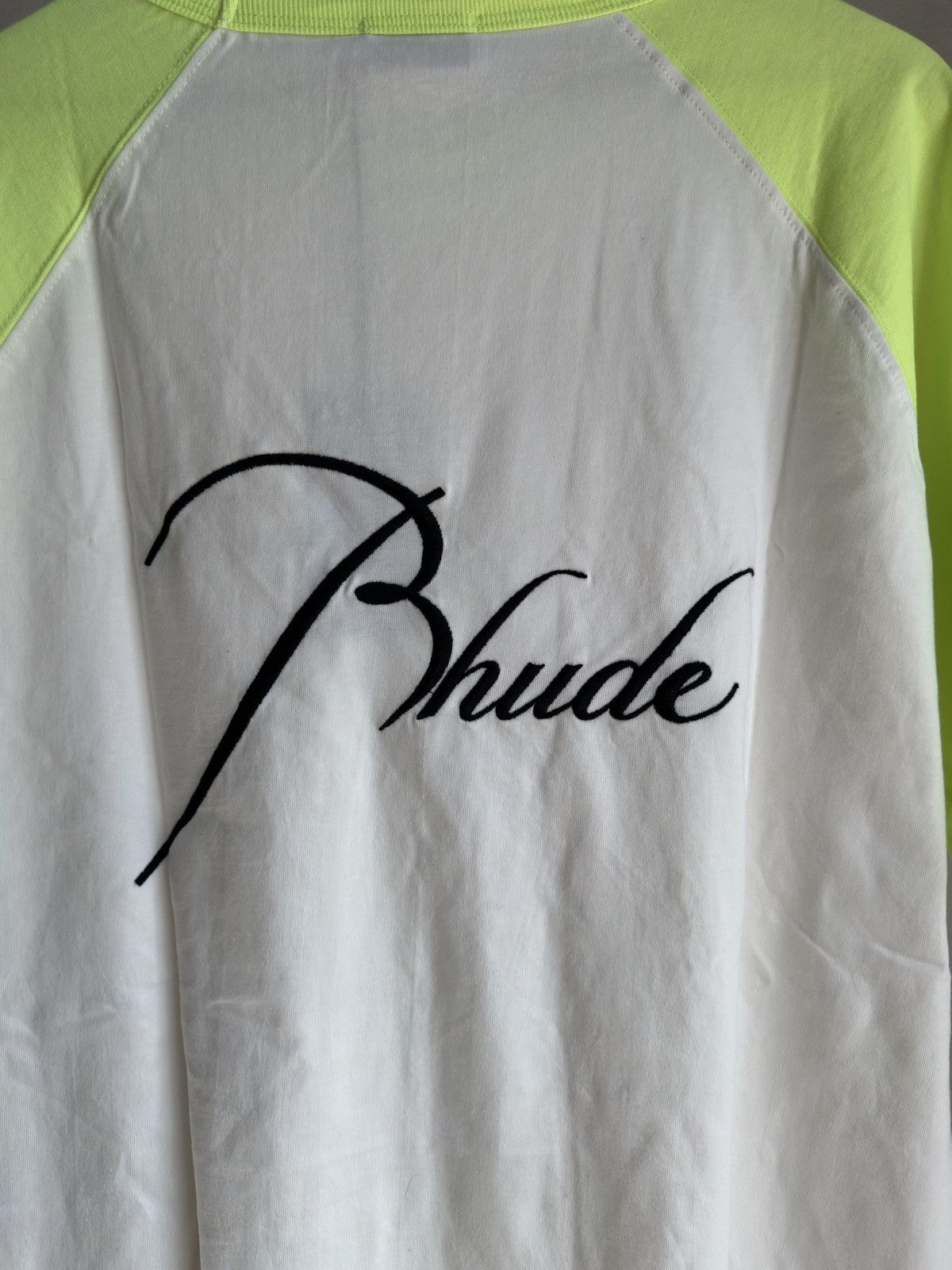 Rhude Raglan Tee Neon Size US XL / EU 56 / 4 - 4 Thumbnail