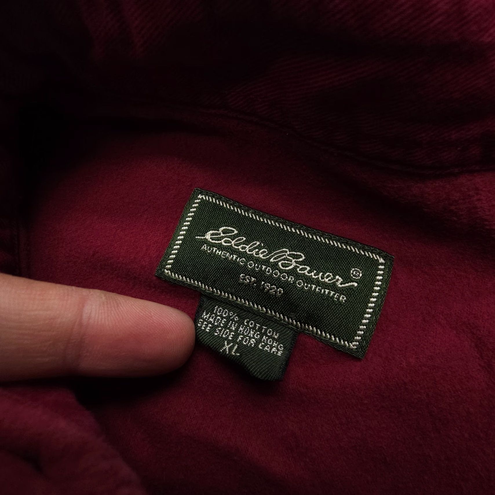 Eddie Bauer VINTAGE Eddie Bauer Shirt Mens XL Red Chamois Heavy Flannel Button-Up 90s Outdoor Workwear 3 Pocket Heavyweight Casual Size US XL / EU 56 / 4 - 2 Thumbnail