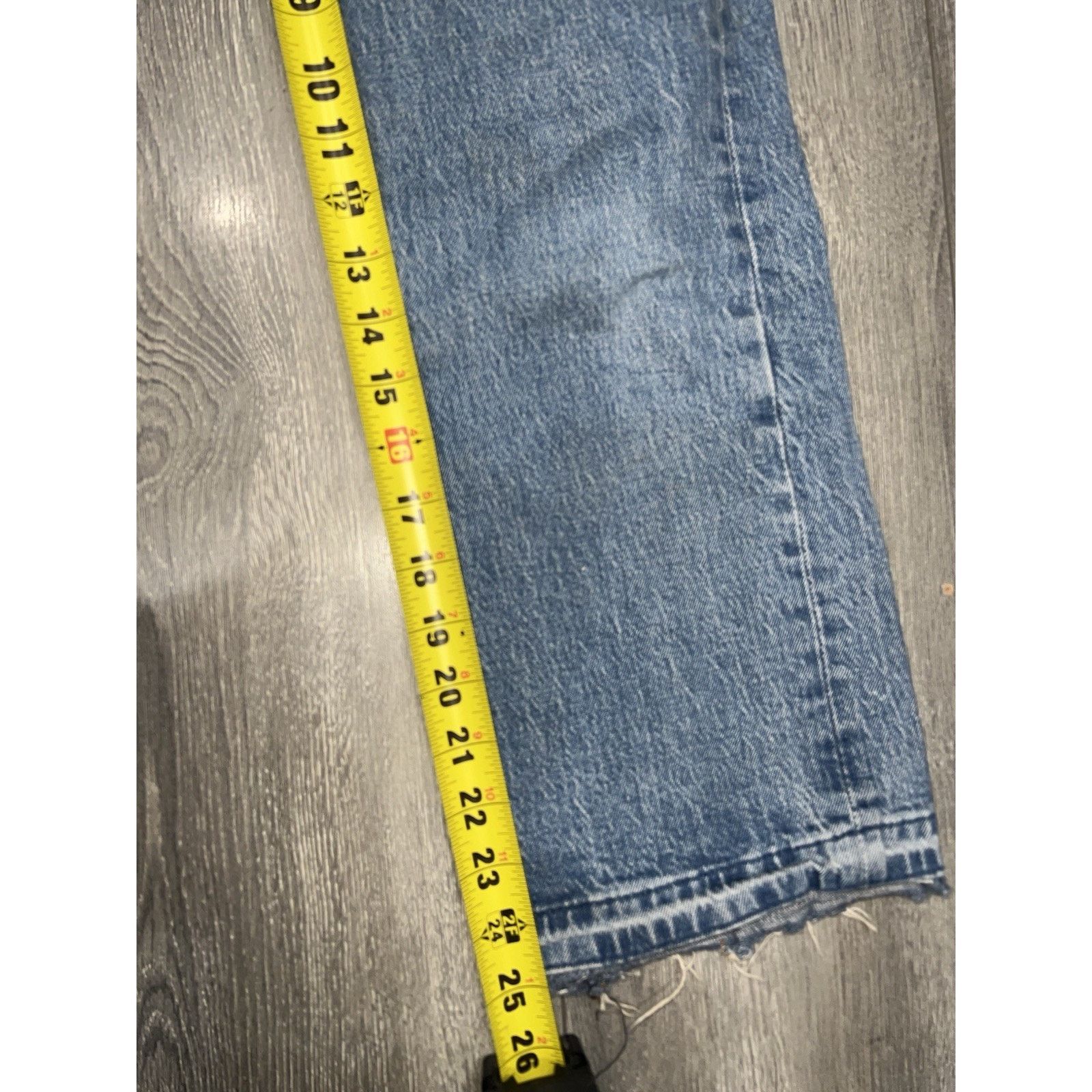 Levi's LEVI’S RIBCAGE FULL LENGTH - Dark Wash Size 24 A003138 Size 32" / US 10 / IT 46 - 8 Thumbnail