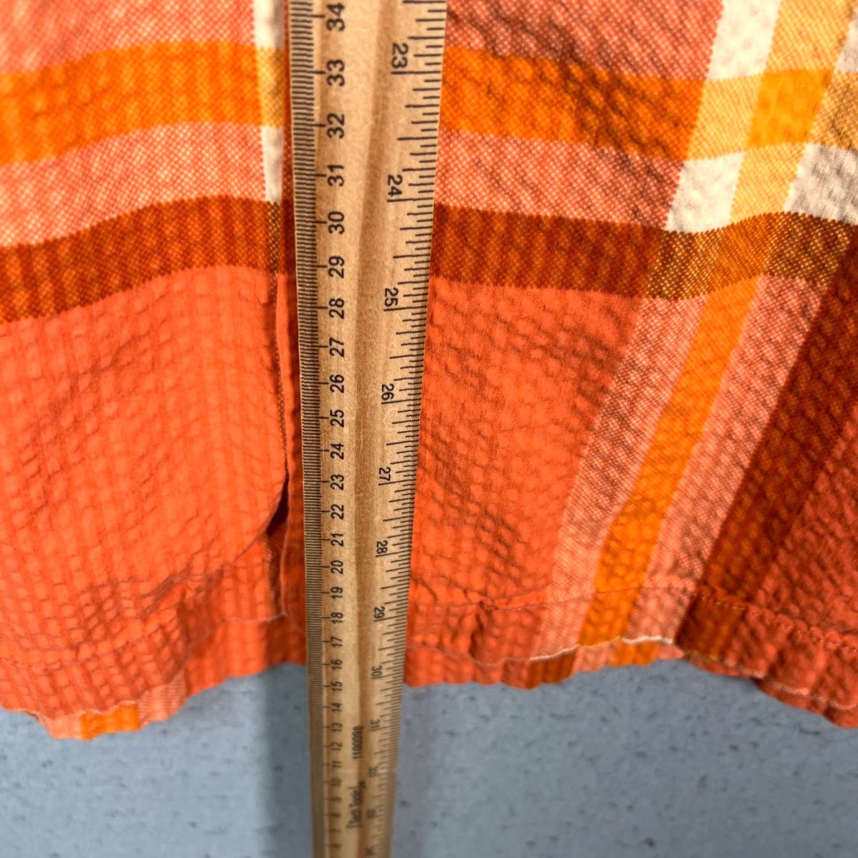 Urban Outfitters Urban Outfitters Shirt Mens XL Orange Plaid Short Sleeve Button-Up Pocketable Cotton Casual Size US XL / EU 56 / 4 - 6 Thumbnail
