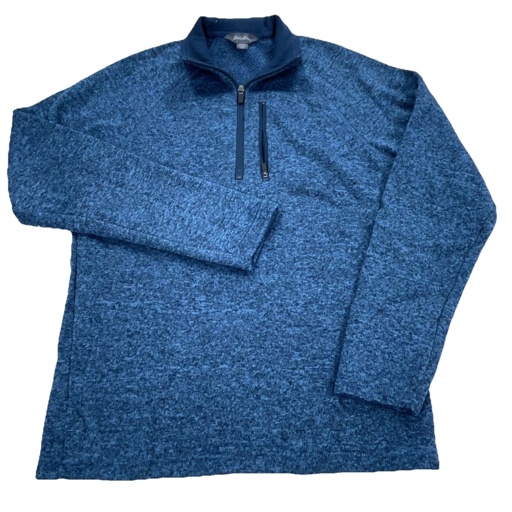 Eddie Bauer Eddie Bauer Sweater Men Medium Blue 1/4 Zip Knit Pullover with Embroidered Logo - Regular Fit, 2XL Size US XXL / EU 58 / 5 - 2 Thumbnail