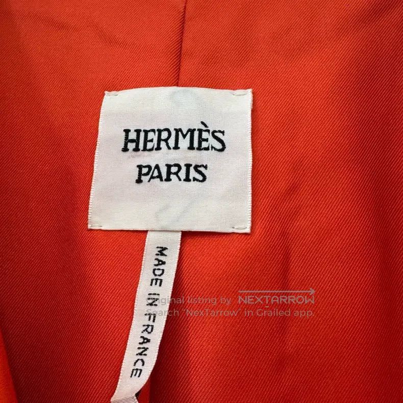 Hermes Hermes Orange Leather Jacket Size XS / US 0-2 / IT 36-38 - 3 Thumbnail