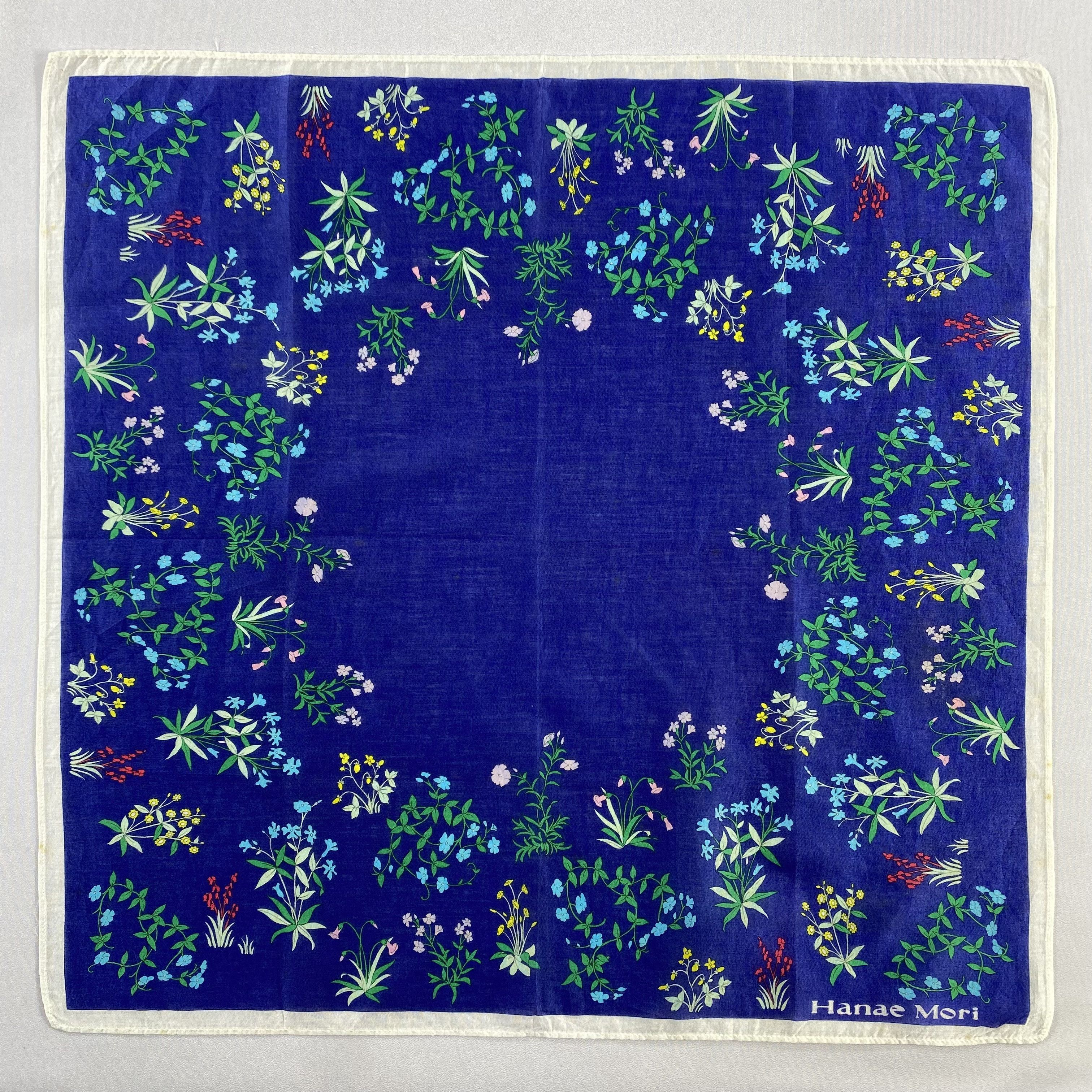 Hanae Mori × Vintage Hanae Mori Neckerchief / Bandana / Handkerchief-P1649 Size ONE SIZE - 1 Thumbnail