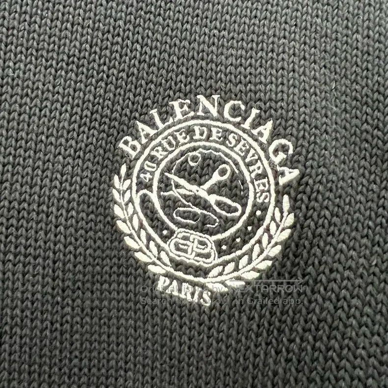 Balenciaga Balenciaga Wheat ears scissors shield embroidered black sw Size US S / EU 44-46 / 1 - 3 Thumbnail