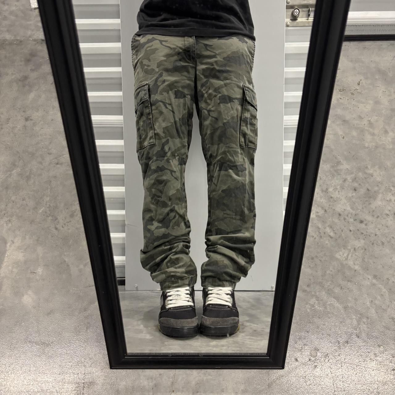 Japanese Brand × Vintage Crazy Vintage Y2K/2000s Grunge Camo Streetwear Cargo Pants! Size US 32 / EU 48 - 1 Thumbnail