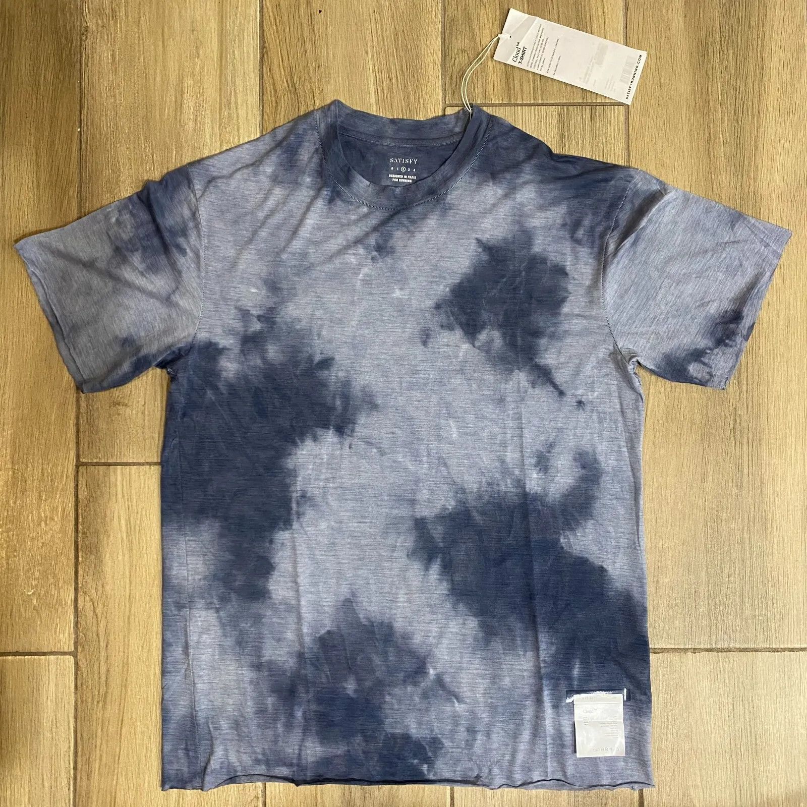 image of Satisfy Cloudmerino T-Shirt (Size: 2, Medium) in Indigo Blue, Men's