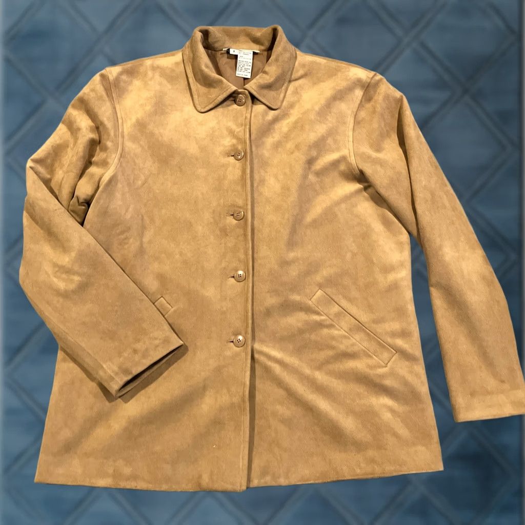Melissa VINTAGE Mel & Lisa Jacket Beige Ultra Suede Long Sleeve Buttoned 8 Women Regular Fall Buttoned Long Sleeved Jacket Womens Size M / US 6-8 / IT 42-44 - 1 Thumbnail