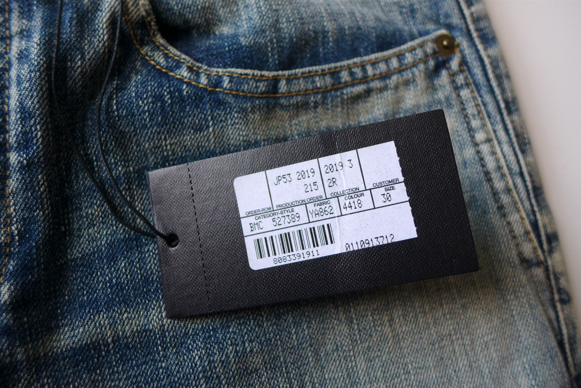 Saint Laurent Paris Saint Laurent D02 Denim Jeans - Dirty Old Vintage Blue Wash Size US 30 / EU 46 - 13 Thumbnail