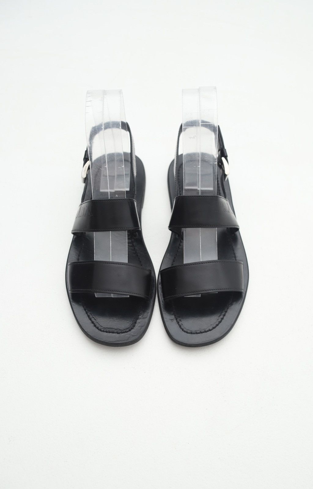 Prada PRADA MILANO Sandals Leather Shoes Straps Logo Black Men’s Size US 9 / EU 42 - 4 Thumbnail