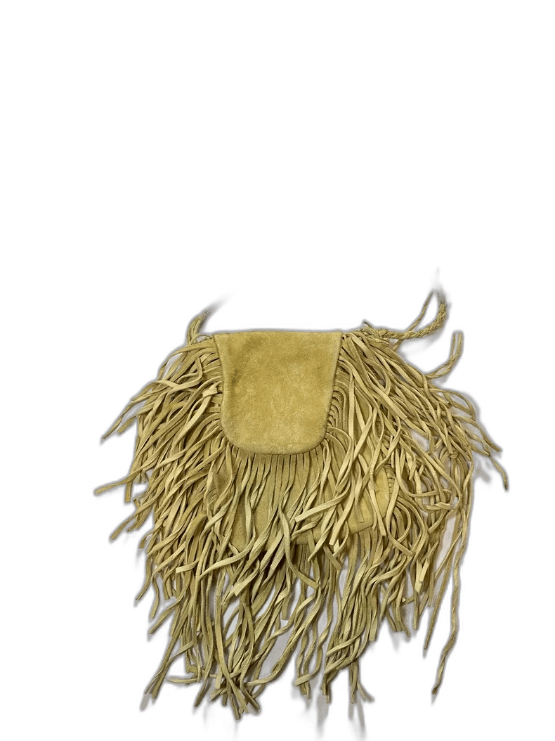 Fringed Crossbody Bag By Undercover in Beige, Men's