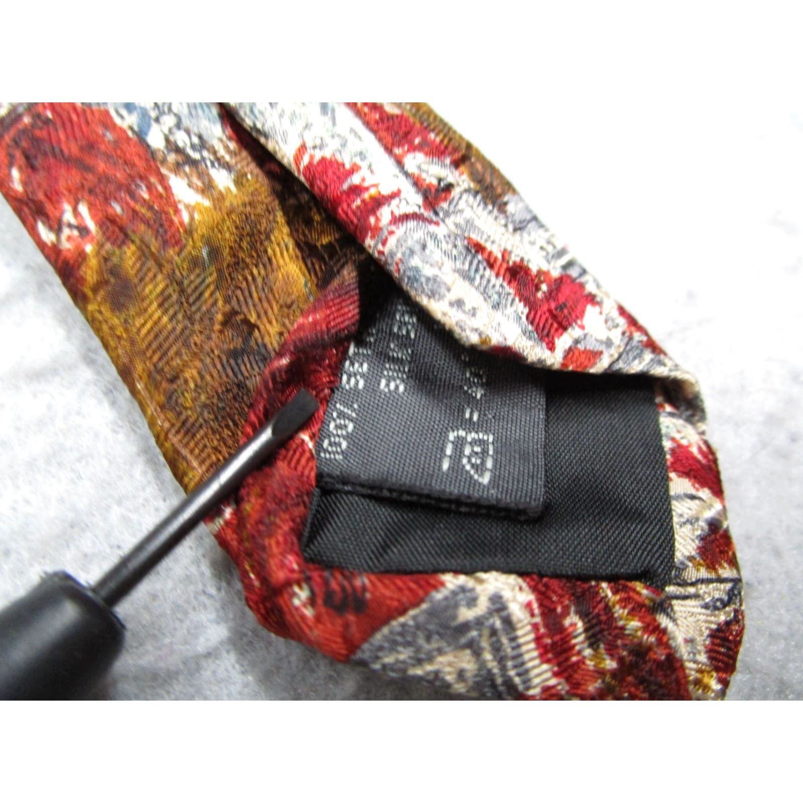 Ermenegildo Zegna Ermenegildo Zegna Tie Mens Red Silk Nautical Abstract Luxury Italian Made Mens Size ONE SIZE - 5 Thumbnail