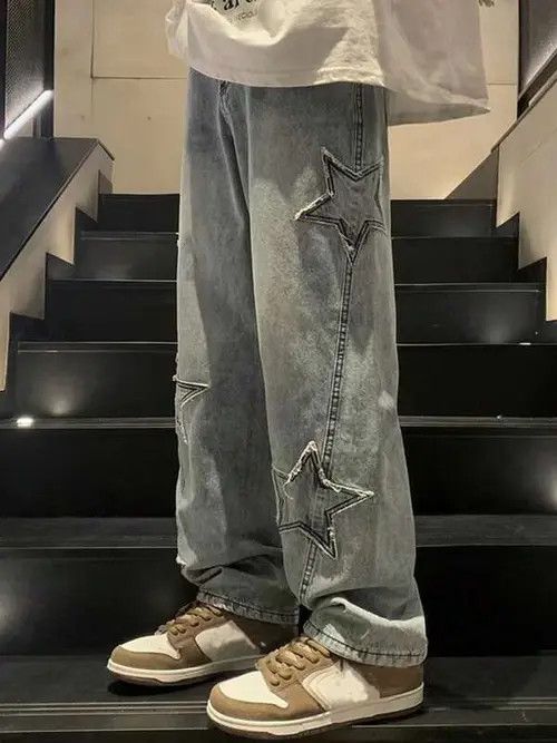Japanese Brand Star Skate Baggy Denim Jeans Loose fit Size US 34 / EU 50 - 3 Thumbnail